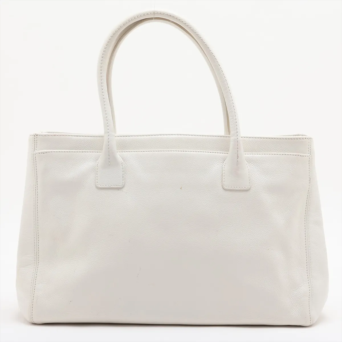 Executive Leather Tote Bag 2.55 White Silver Hardware 10751129 (Serial Number in the 10s) — view 2