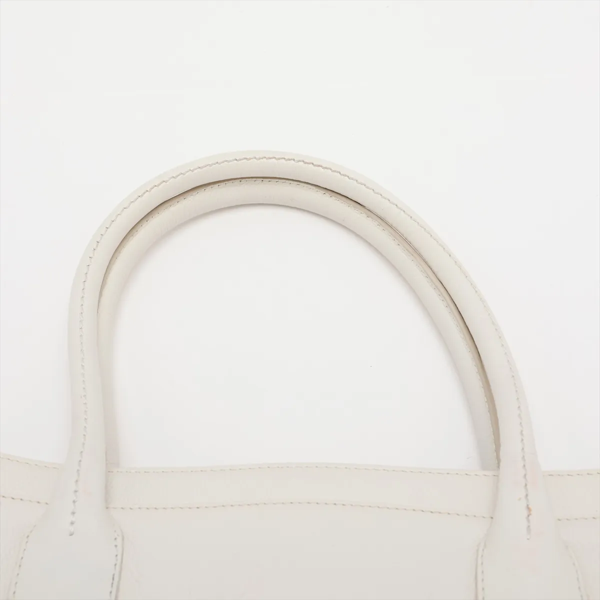 Executive Leather Tote Bag 2.55 White Silver Hardware 10751129 (Serial Number in the 10s) — view 6