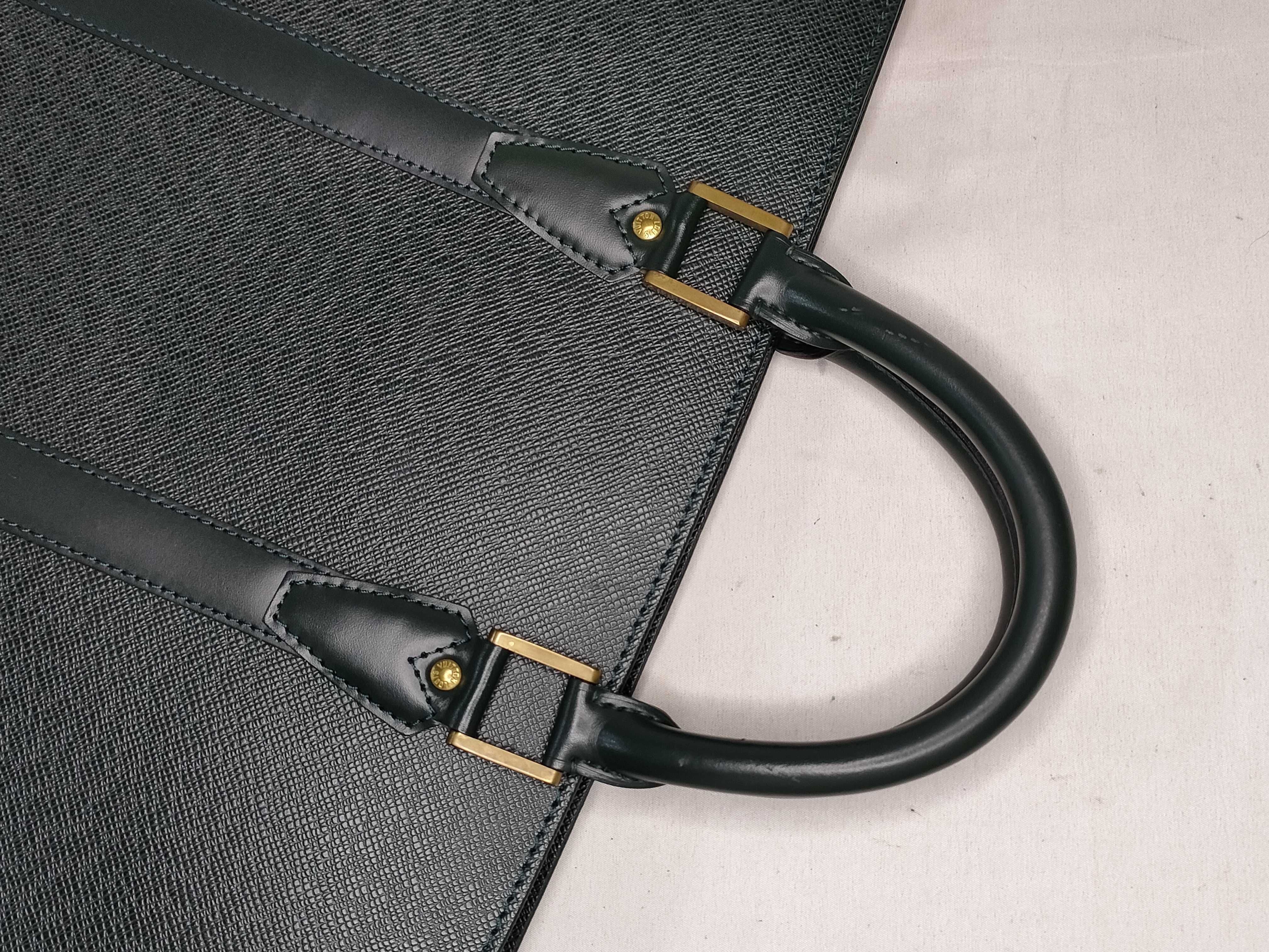 Taiga Leather Bag, Portedocument Rosan M30054, Serial number unclear, sticky interior pocket, business bag. — view 3