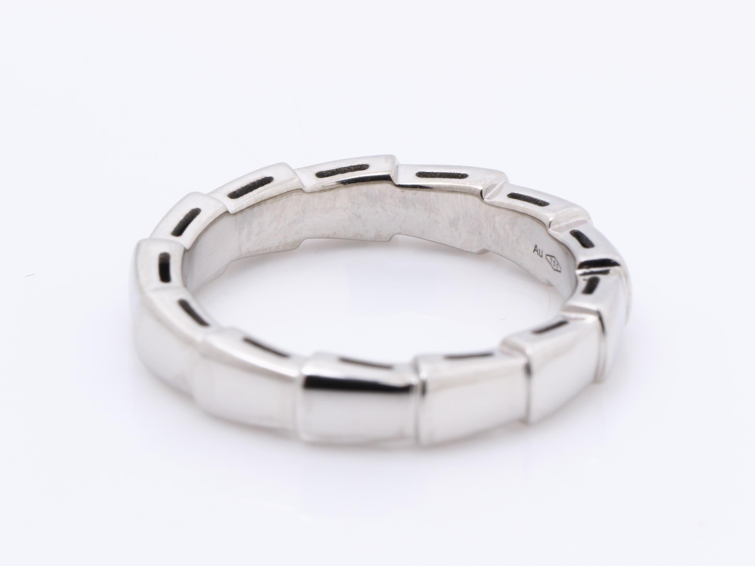 Serpenti (precious metal) ring, 750WG, 4.4g, size #50 — view 4