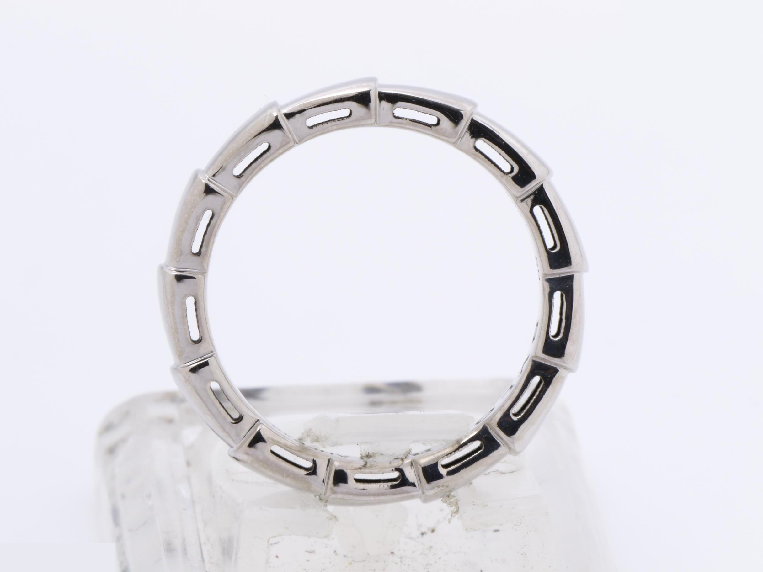 Serpenti (precious metal) ring, 750WG, 4.4g, size #50 — view 5