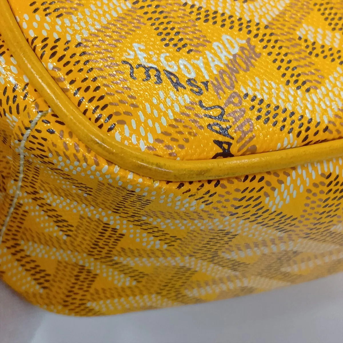 Cup Vert PVC x Leather Shoulder Bag, Yellow — view 14
