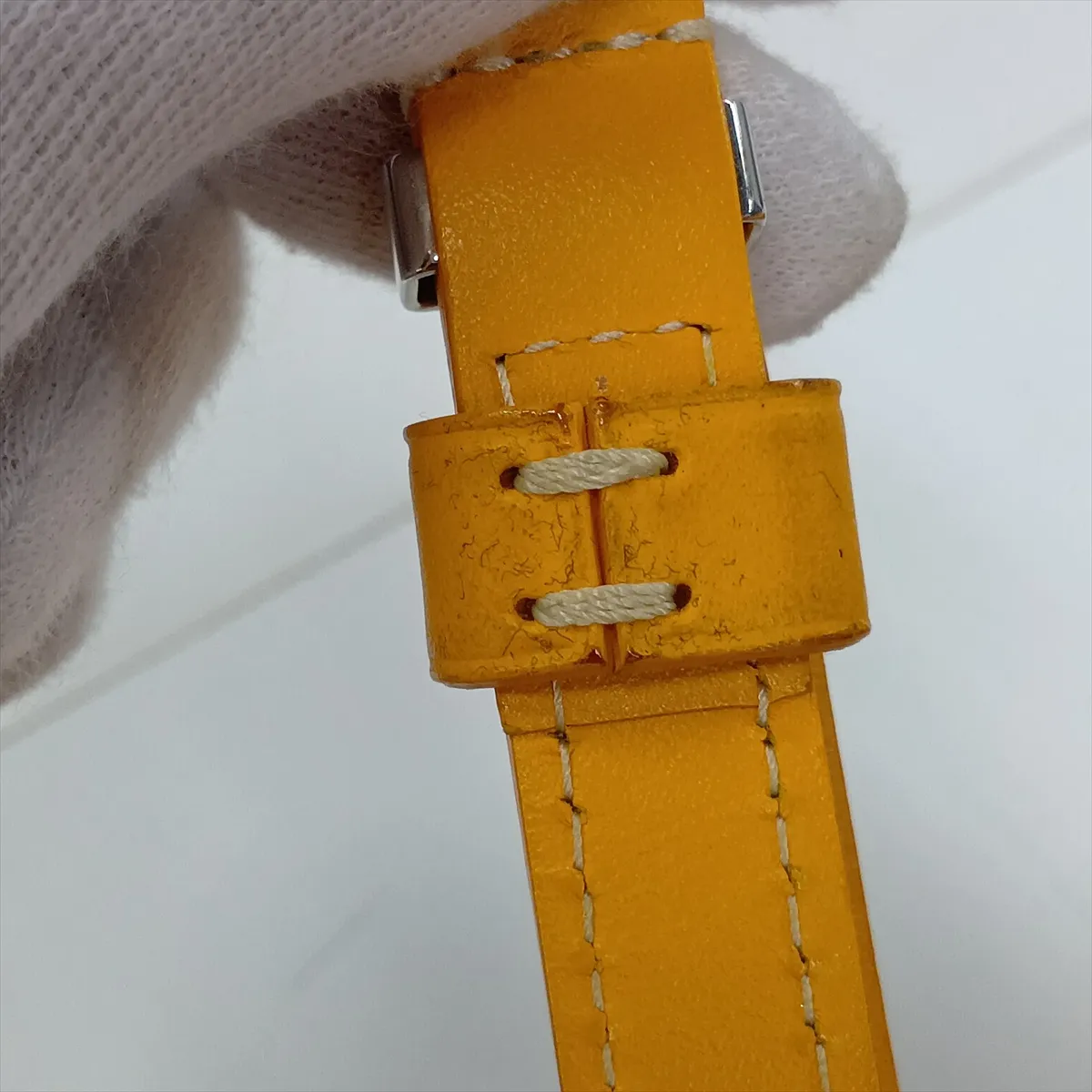 Cup Vert PVC x Leather Shoulder Bag, Yellow — view 15