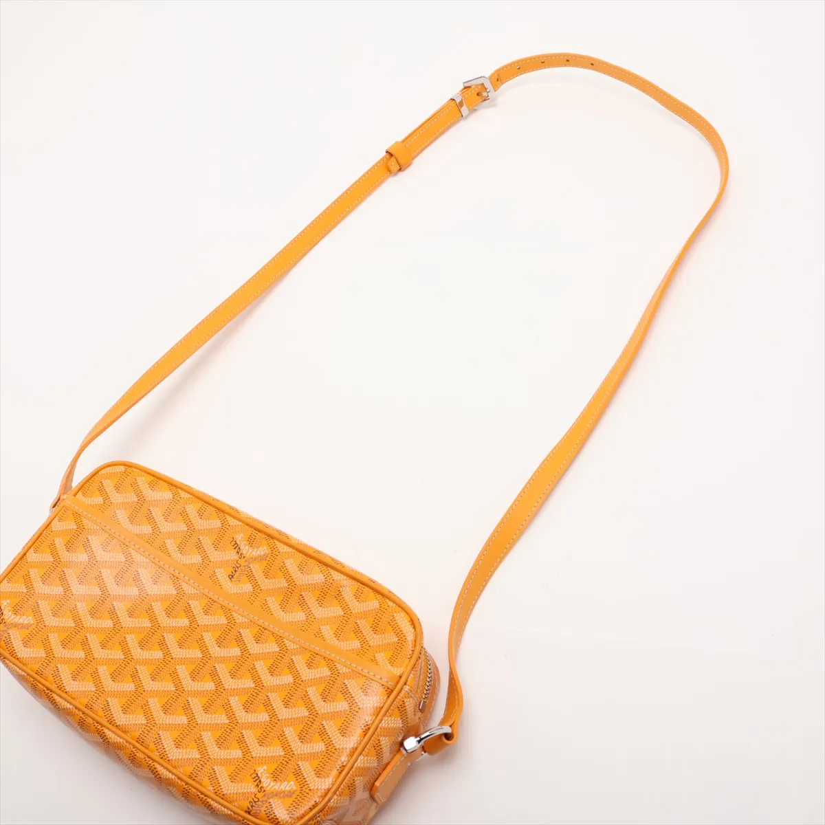 Cup Vert PVC x Leather Shoulder Bag, Yellow — view 5
