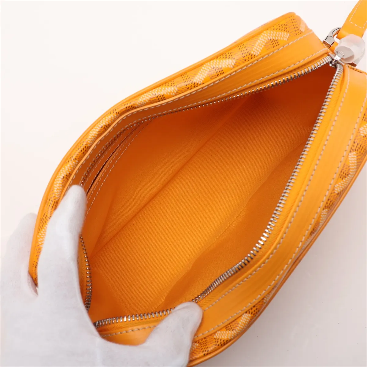 Cup Vert PVC x Leather Shoulder Bag, Yellow — view 6