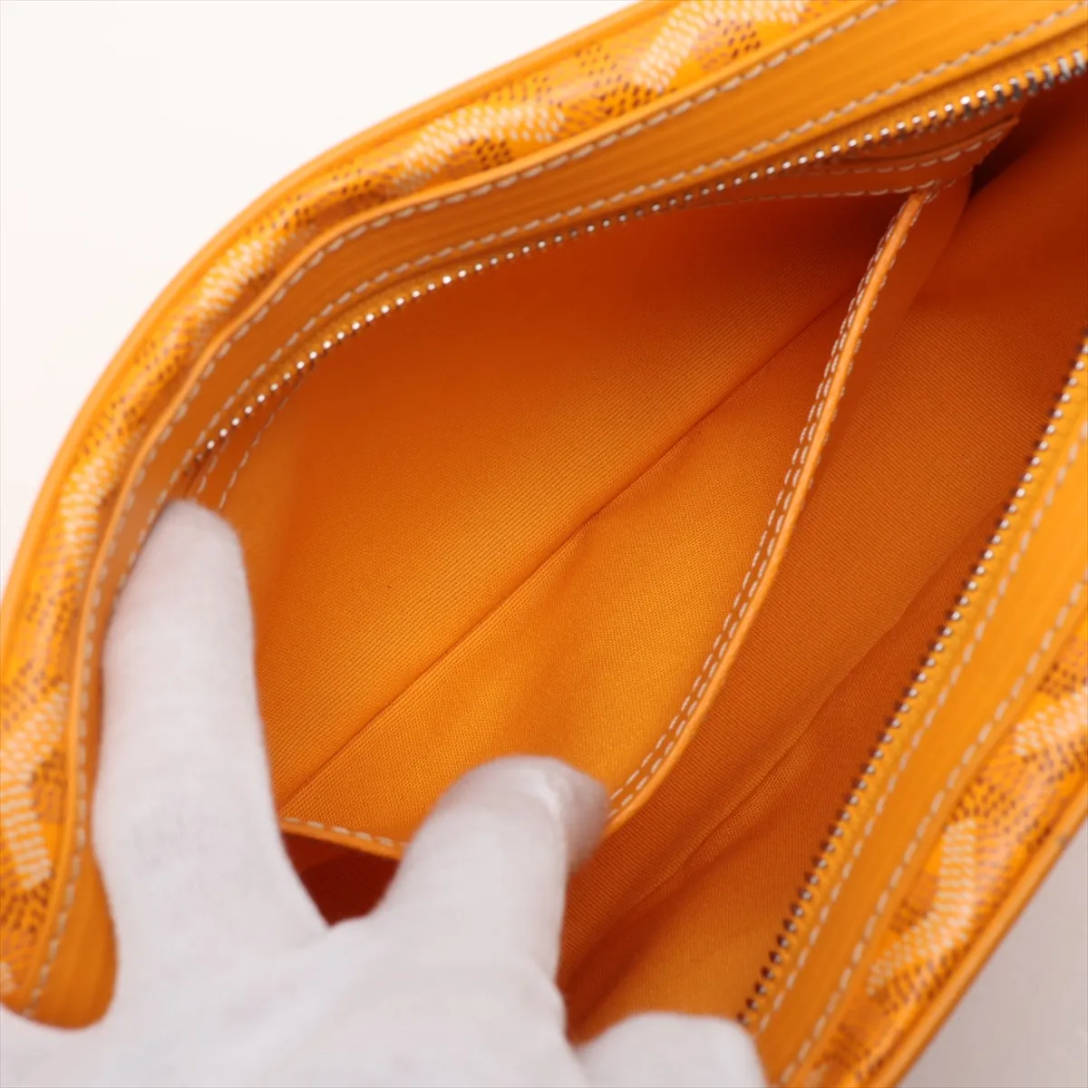 Cup Vert PVC x Leather Shoulder Bag, Yellow — view 7
