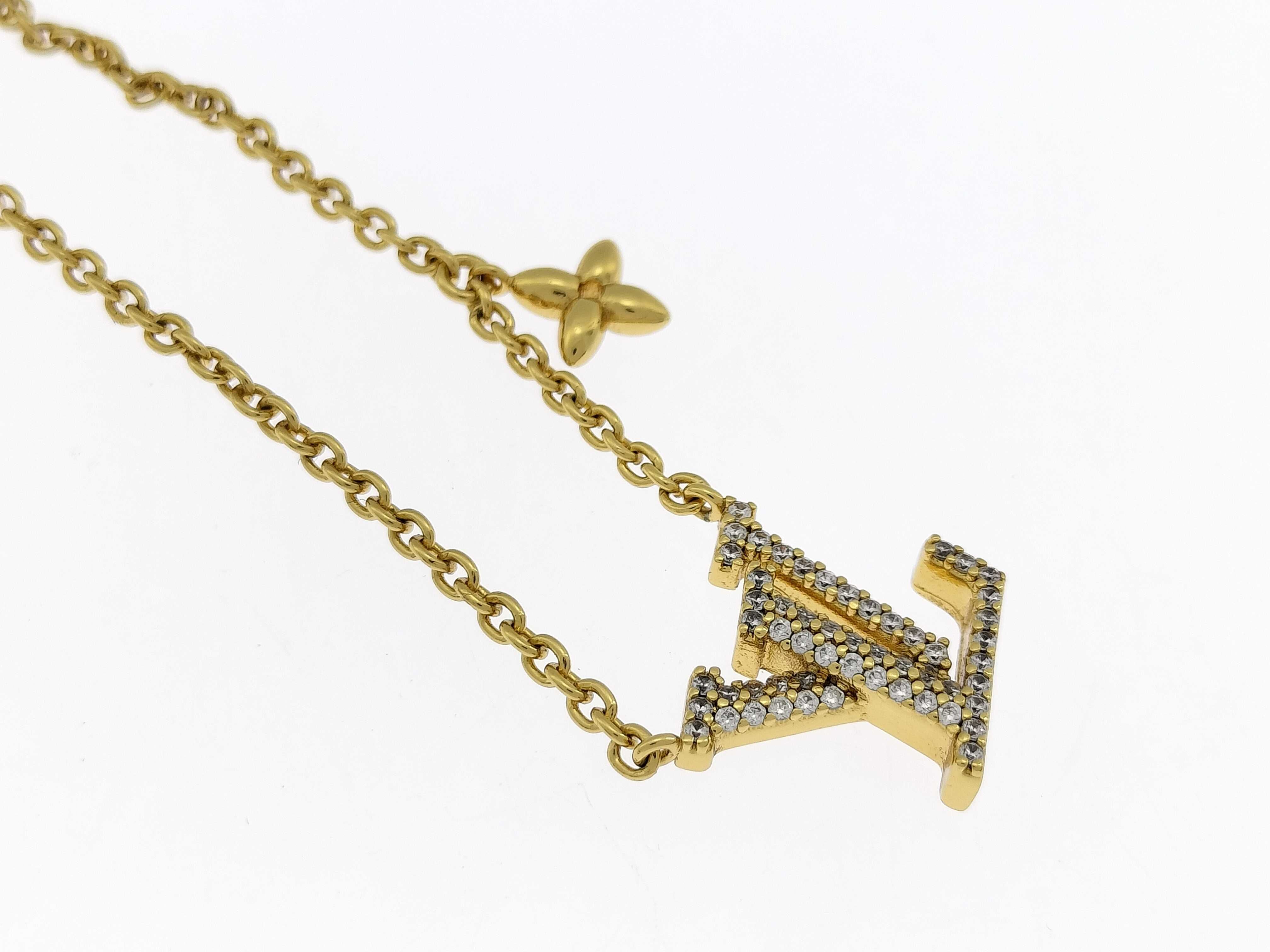 M00596 Collier Iconic Necklace GP x Rhinestone Gold Necklace — view 2
