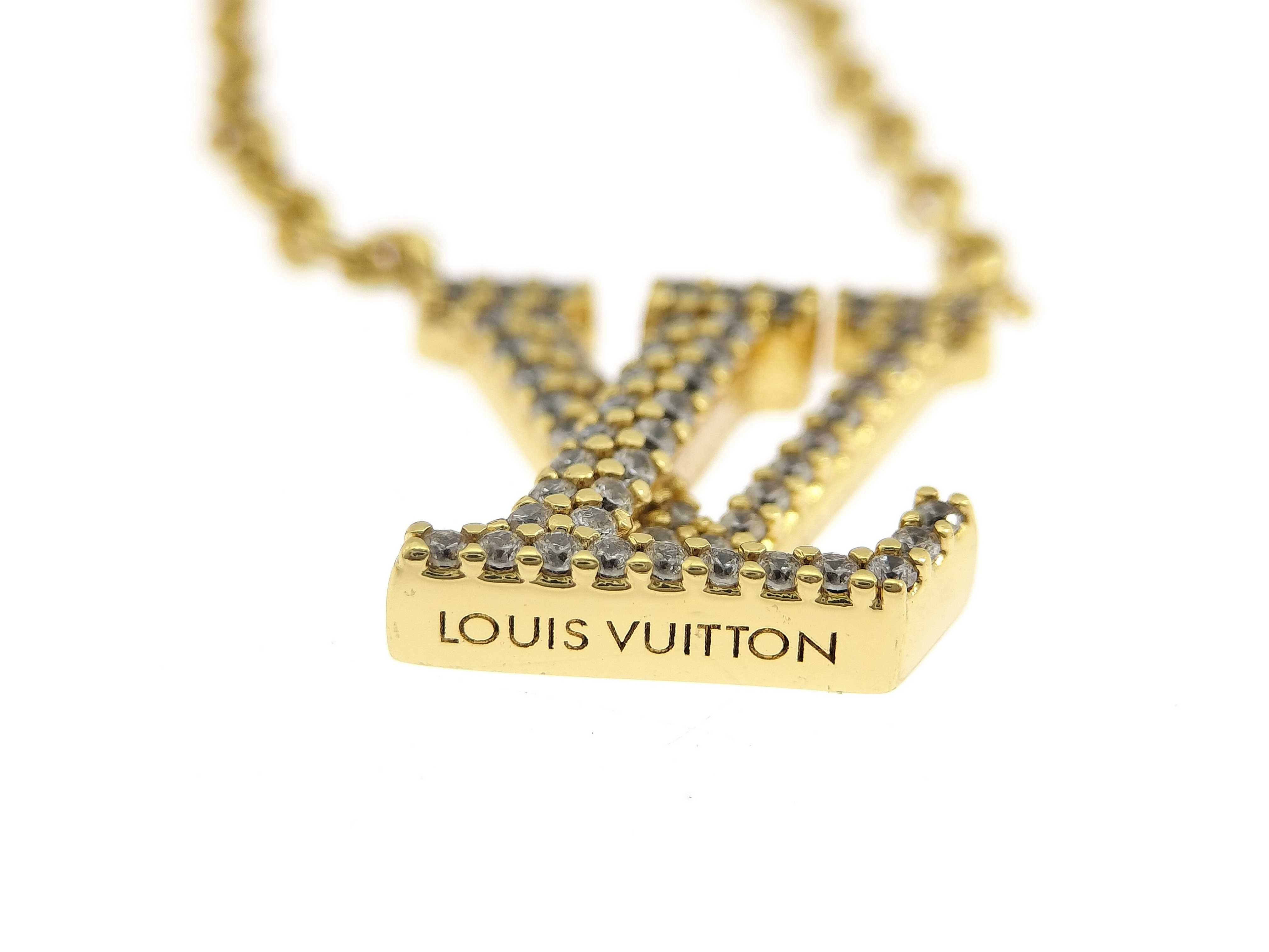 M00596 Collier Iconic Necklace GP x Rhinestone Gold Necklace — view 11