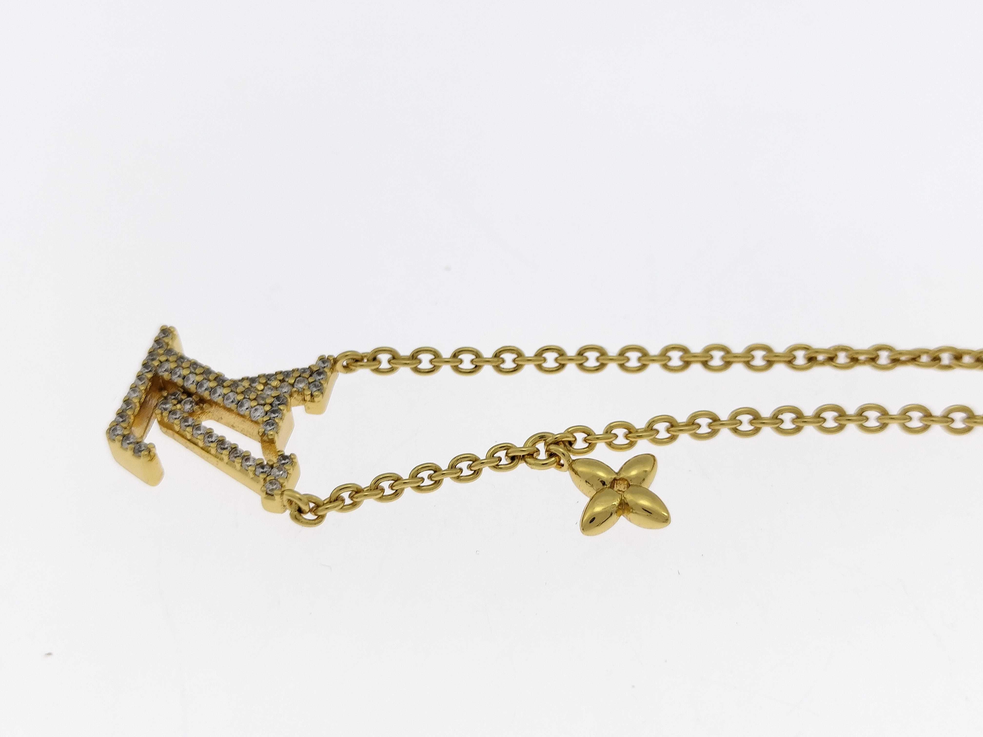 M00596 Collier Iconic Necklace GP x Rhinestone Gold Necklace — view 3