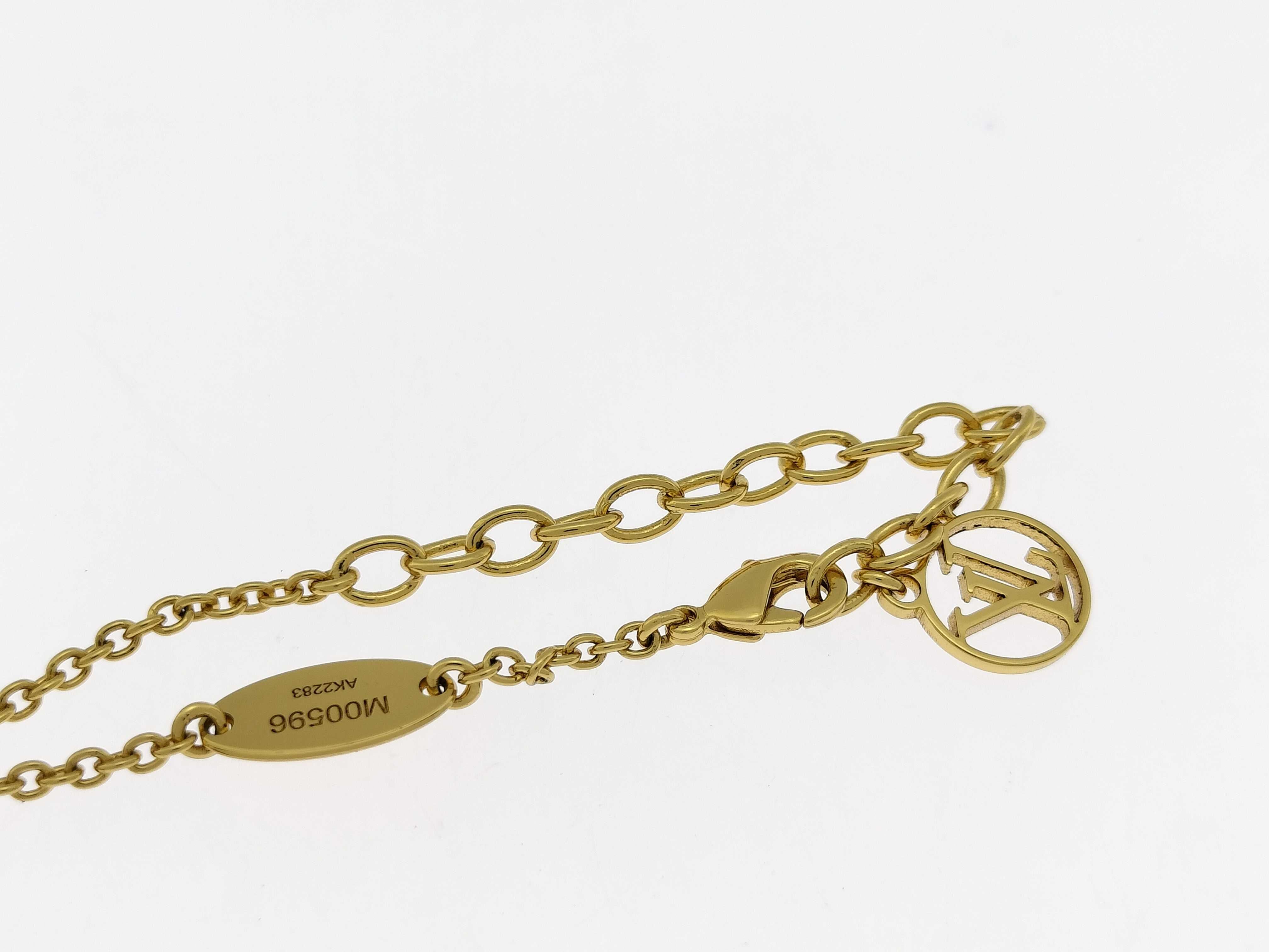 M00596 Collier Iconic Necklace GP x Rhinestone Gold Necklace — view 4