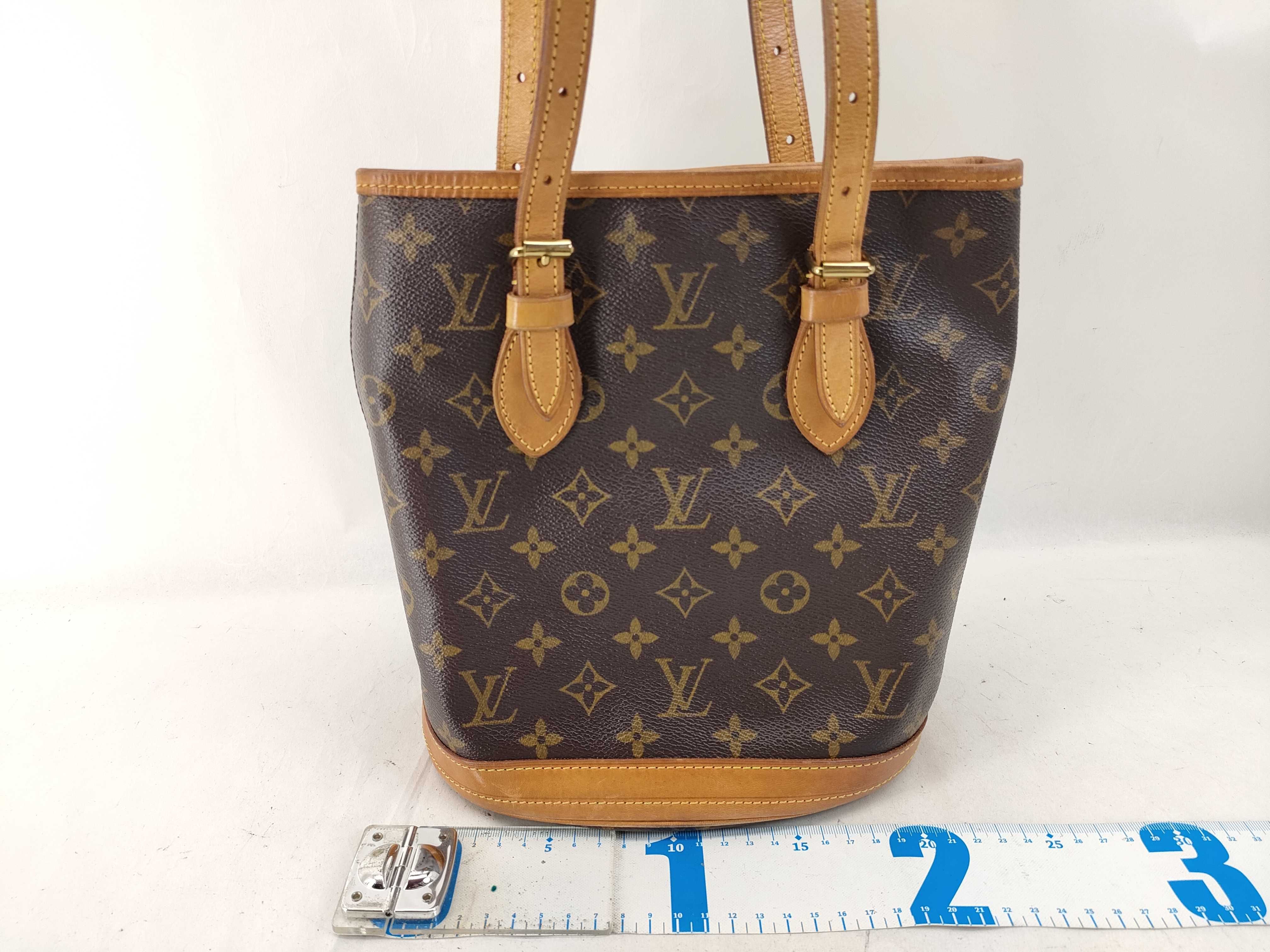 Monogram Vuitton Petit Bucket Tote Bag — view 2