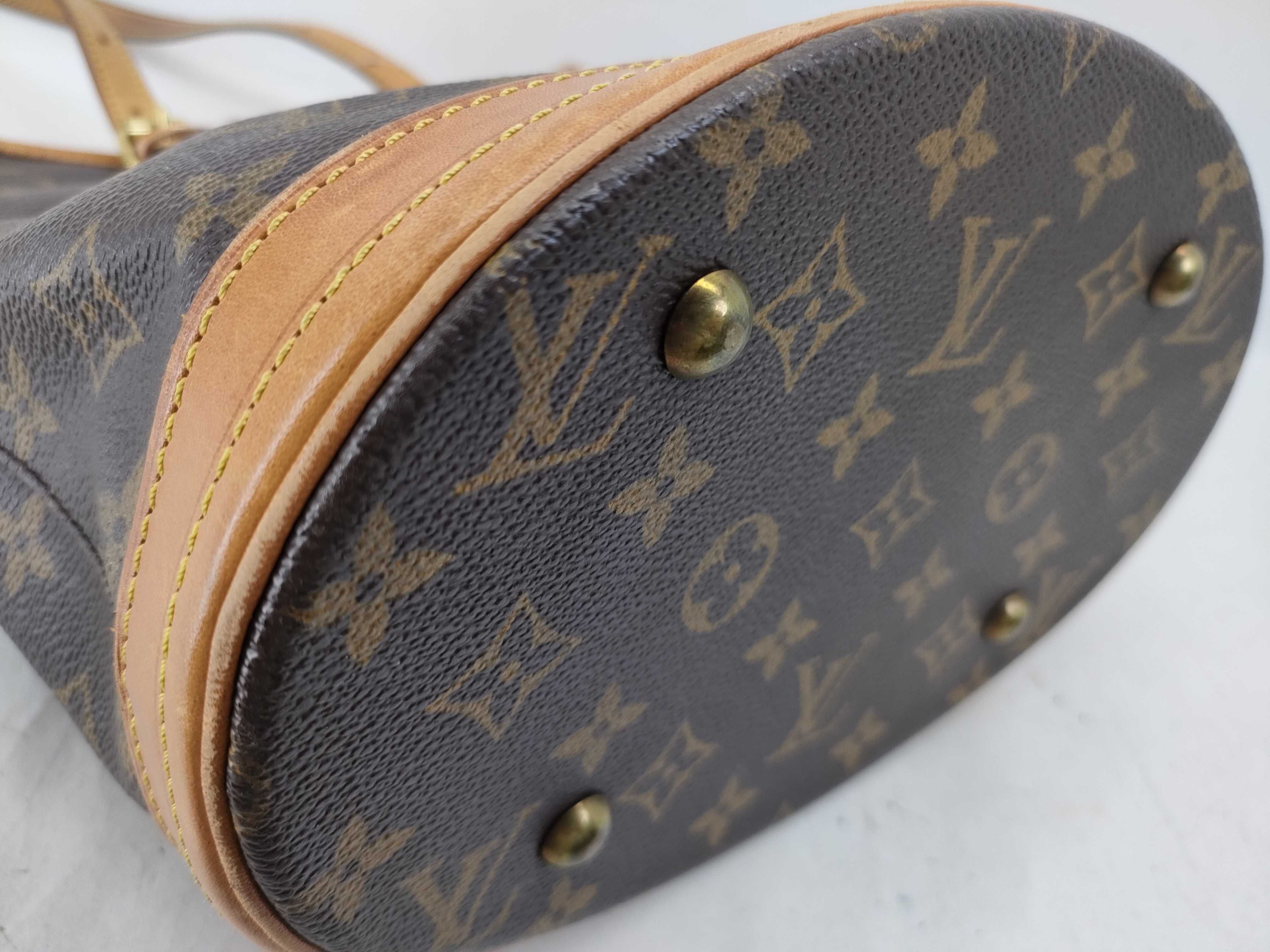 Monogram Vuitton Petit Bucket Tote Bag — view 6