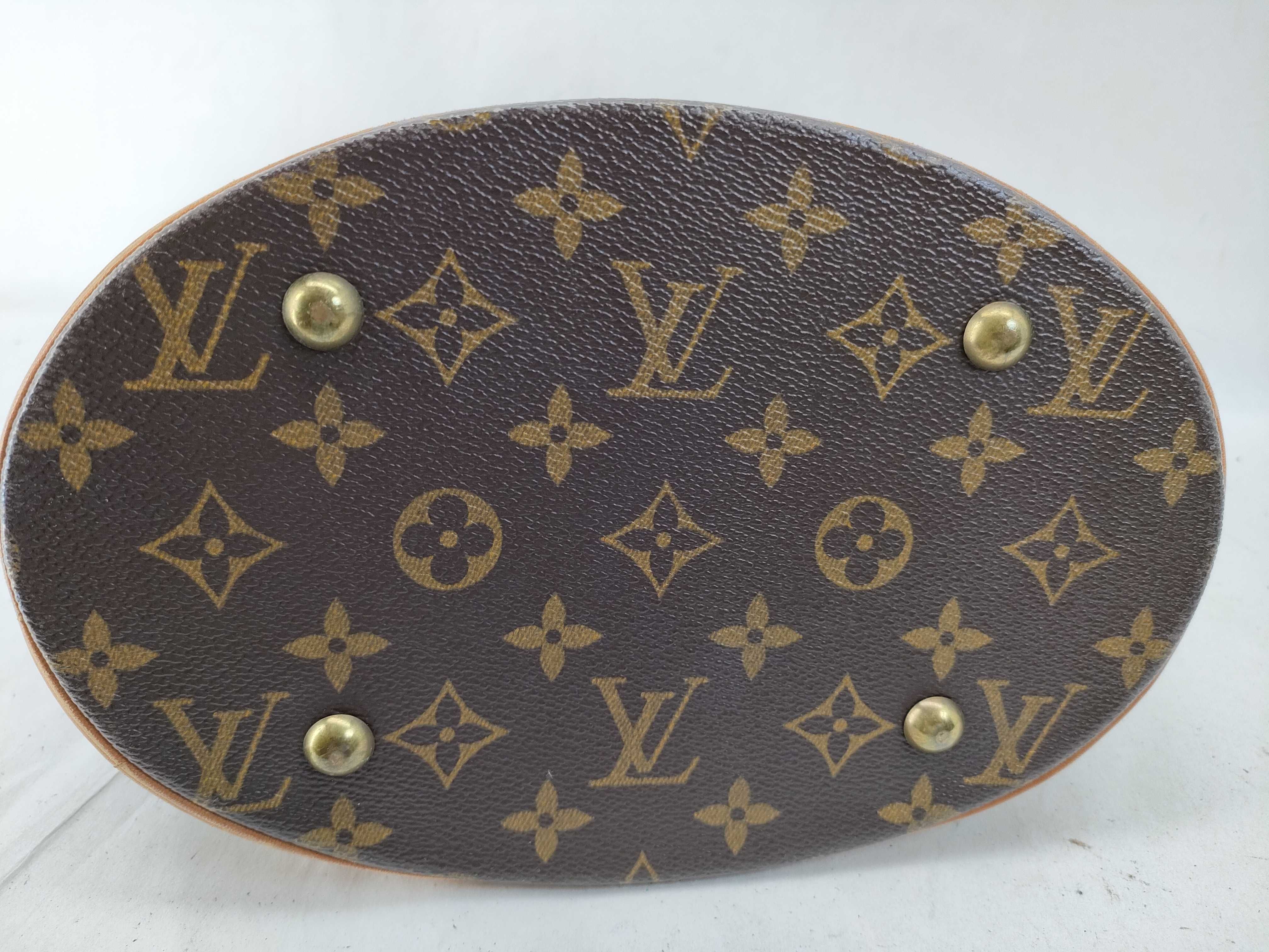 Monogram Vuitton Petit Bucket Tote Bag — view 7