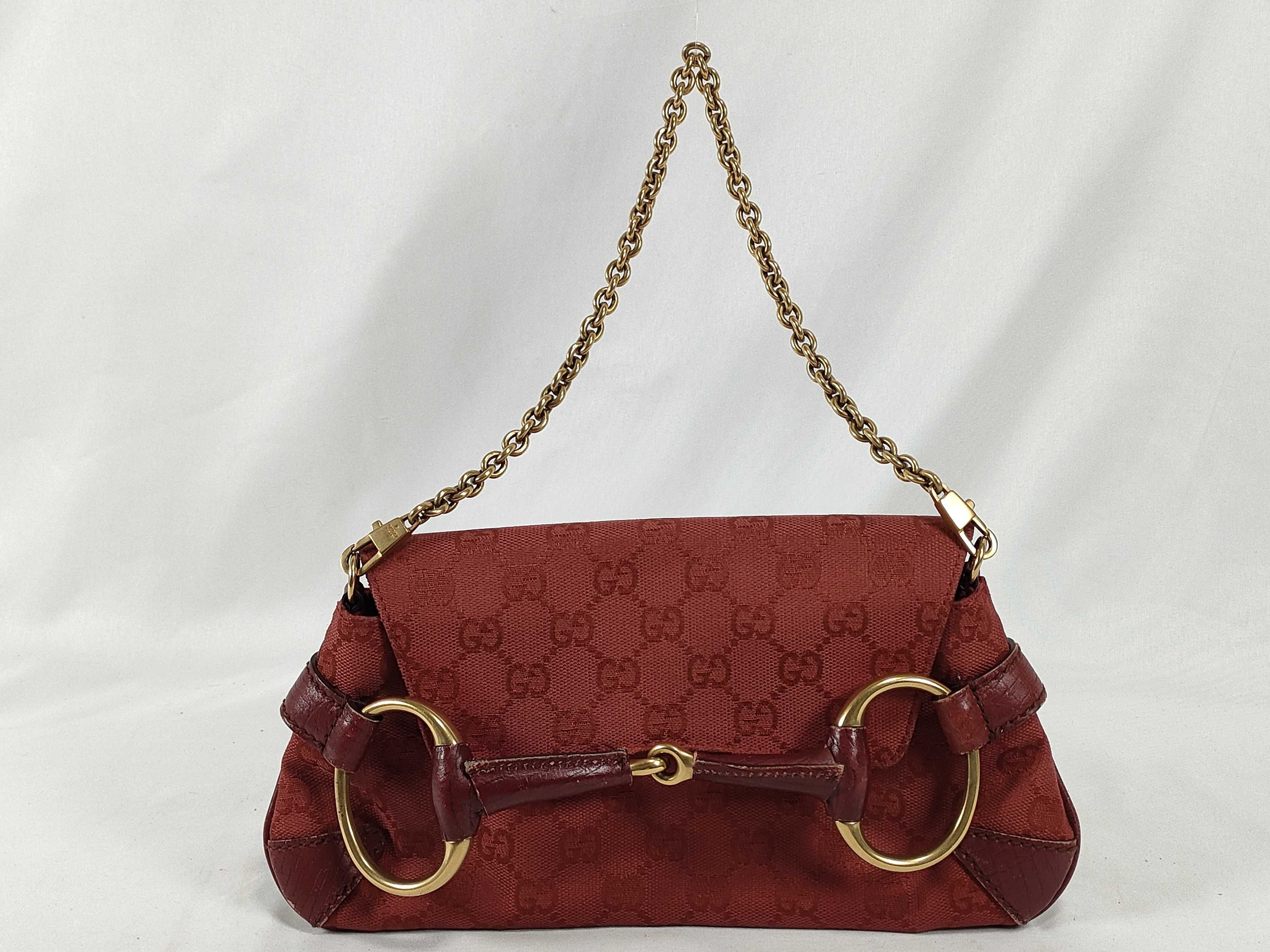GG Canvas Horsebit/GG Semi-Shoulder Bag 114923 203998 Shoulder Bag
