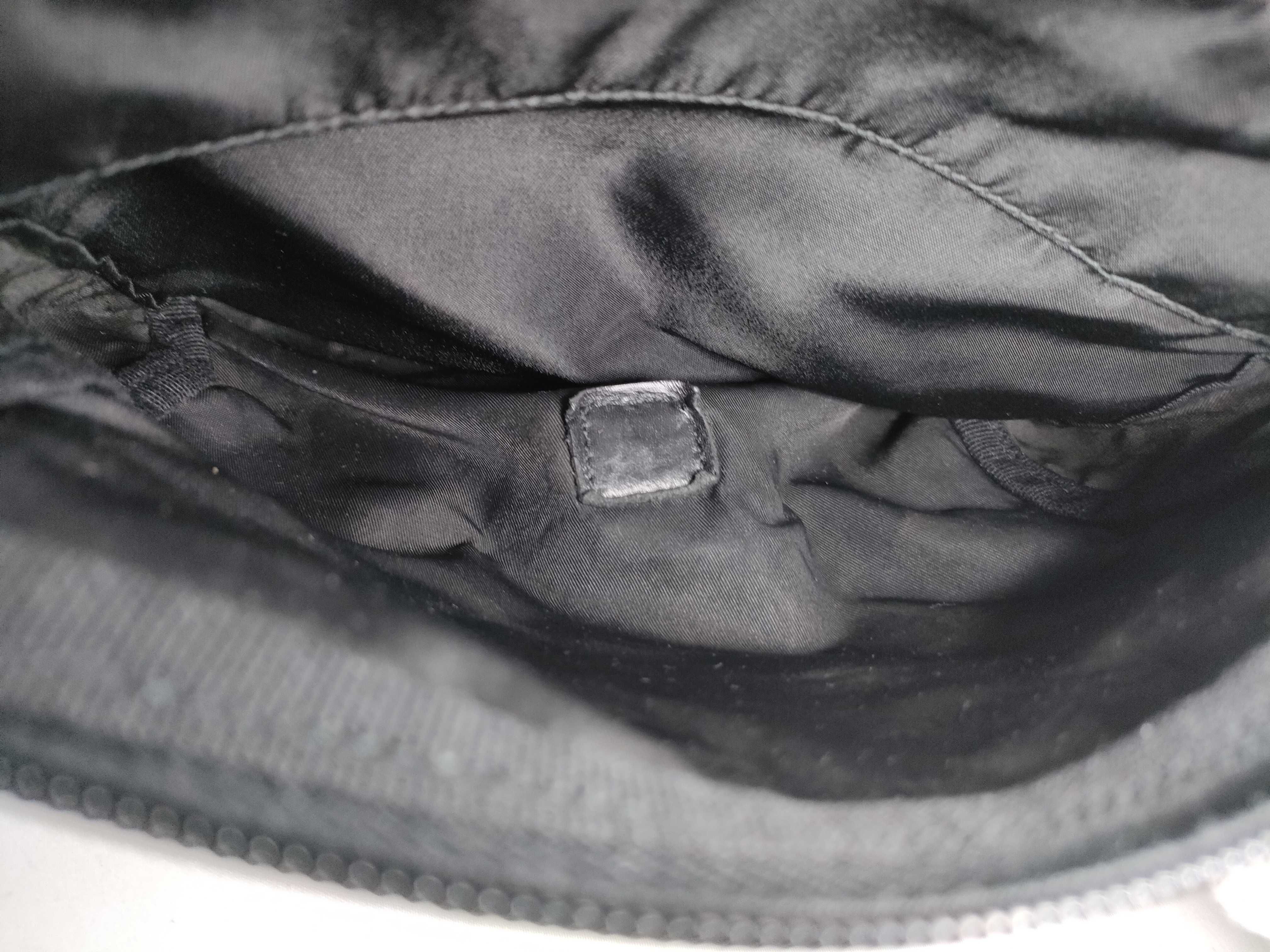 Nylon Prada Nylon Leather Shoulder Bag Black Serial Shoulder Bag — view 15