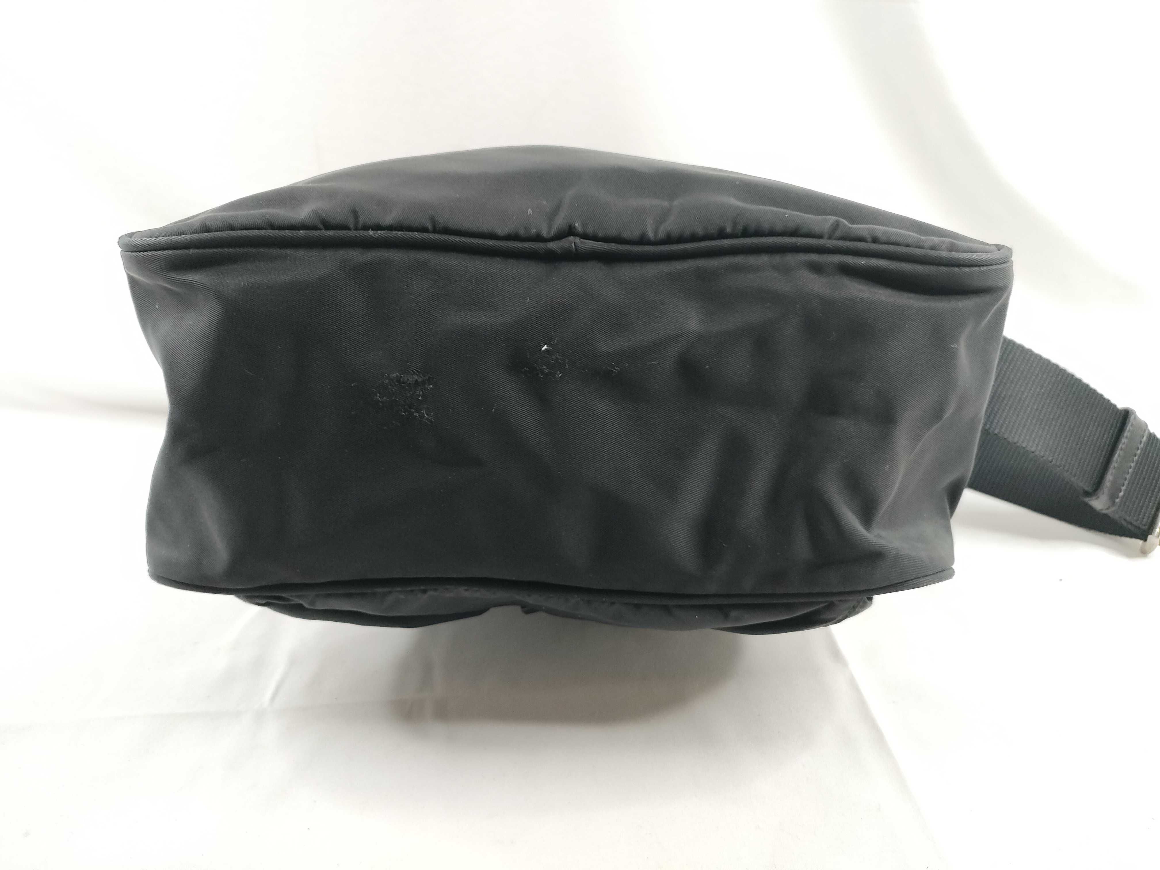 Nylon Prada Nylon Leather Shoulder Bag Black Serial Shoulder Bag — view 4