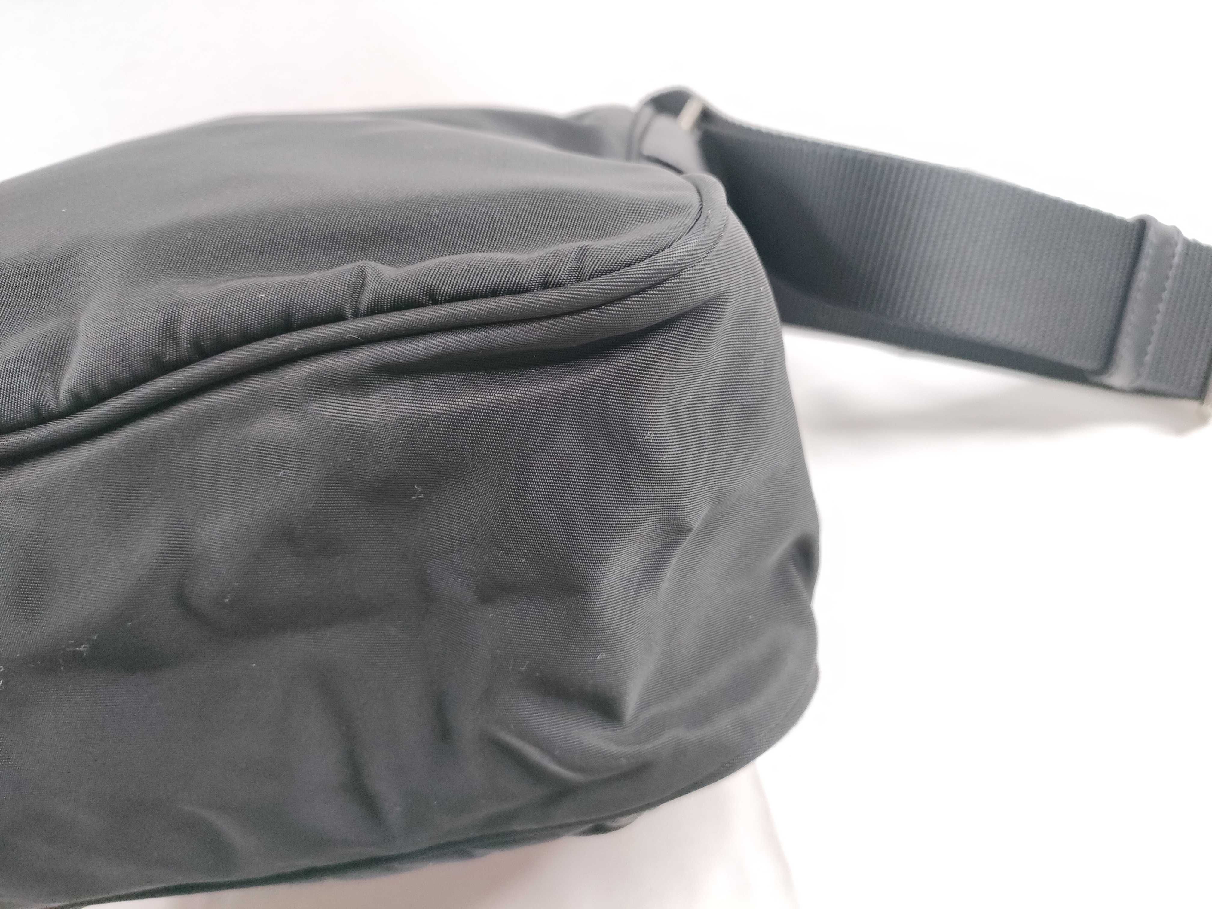 Nylon Prada Nylon Leather Shoulder Bag Black Serial Shoulder Bag — view 5