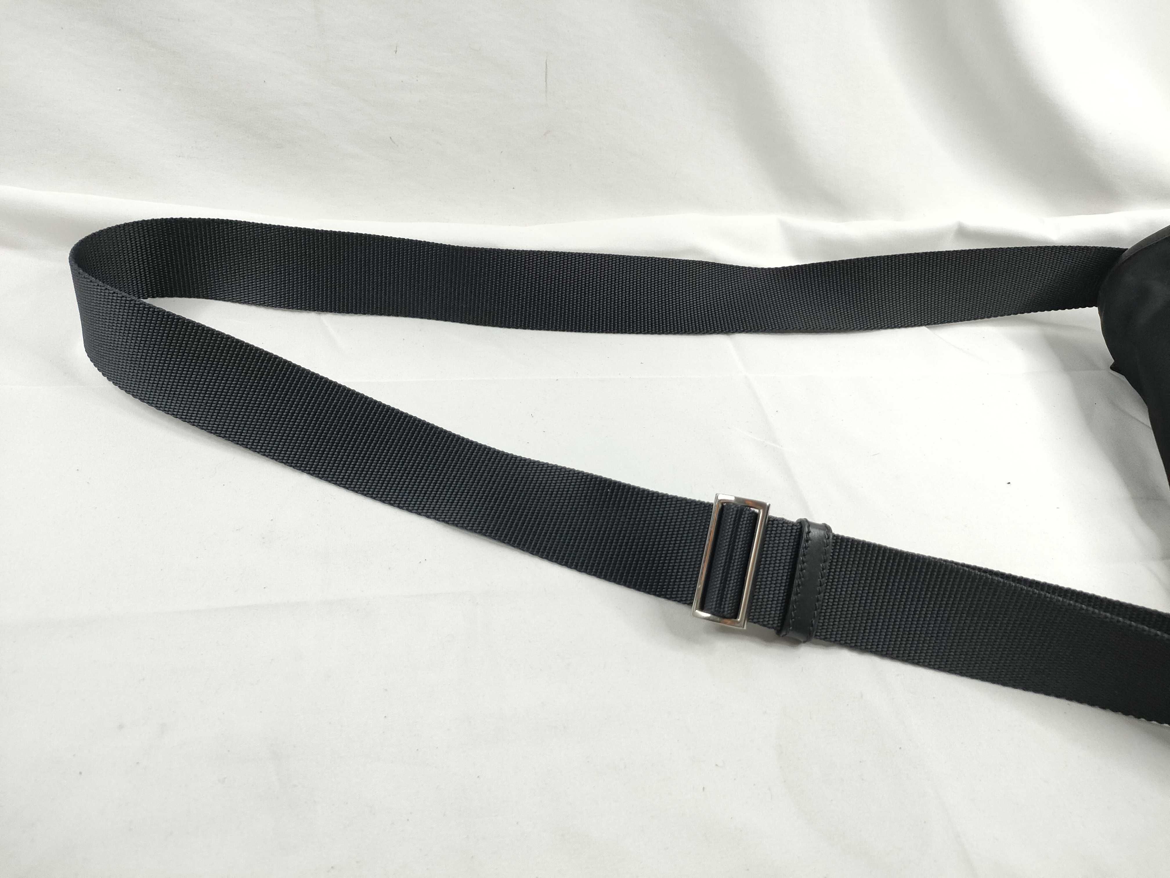 Nylon Prada Nylon Leather Shoulder Bag Black Serial Shoulder Bag — view 6