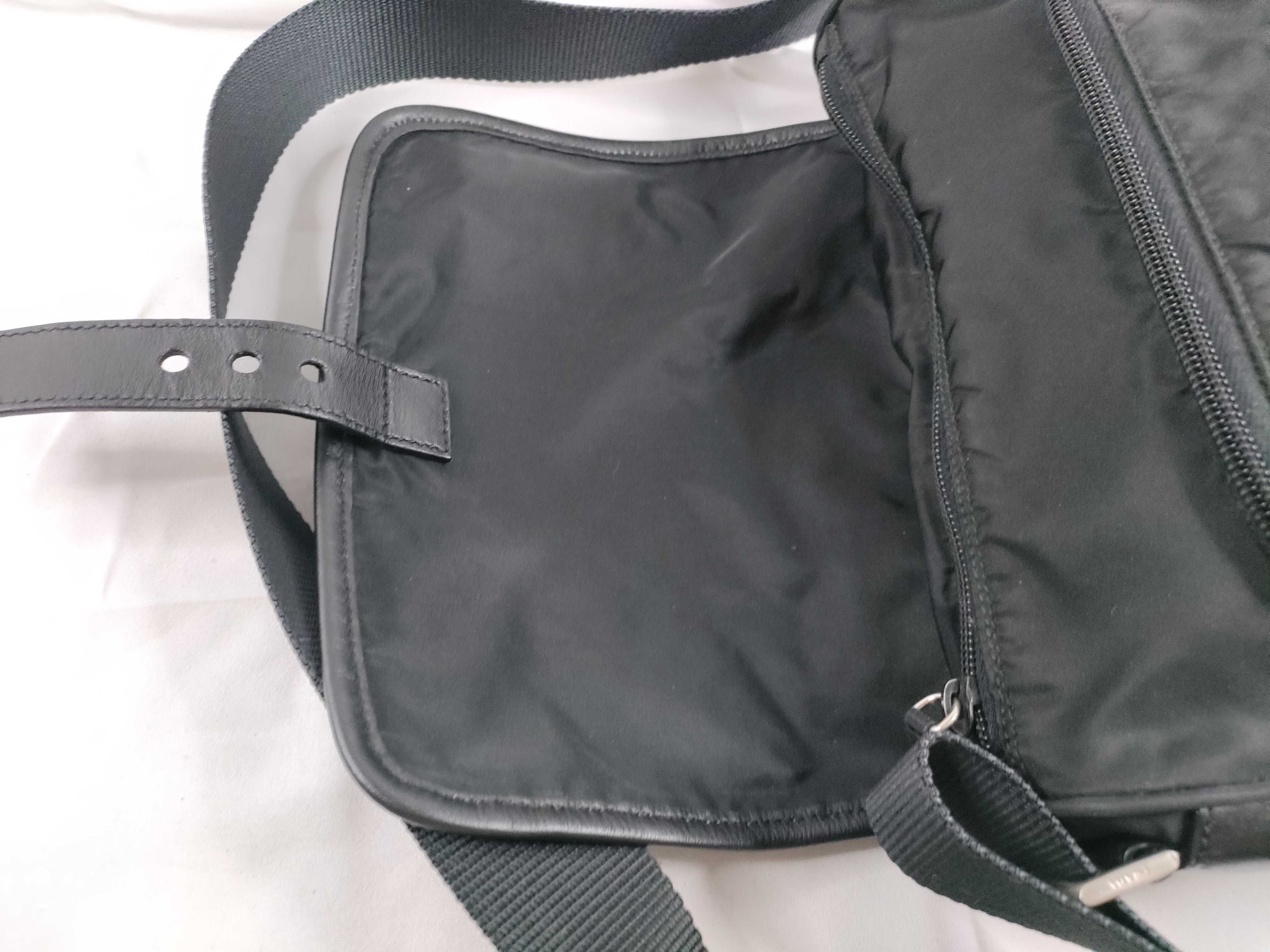 Nylon Prada Nylon Leather Shoulder Bag Black Serial Shoulder Bag — view 9