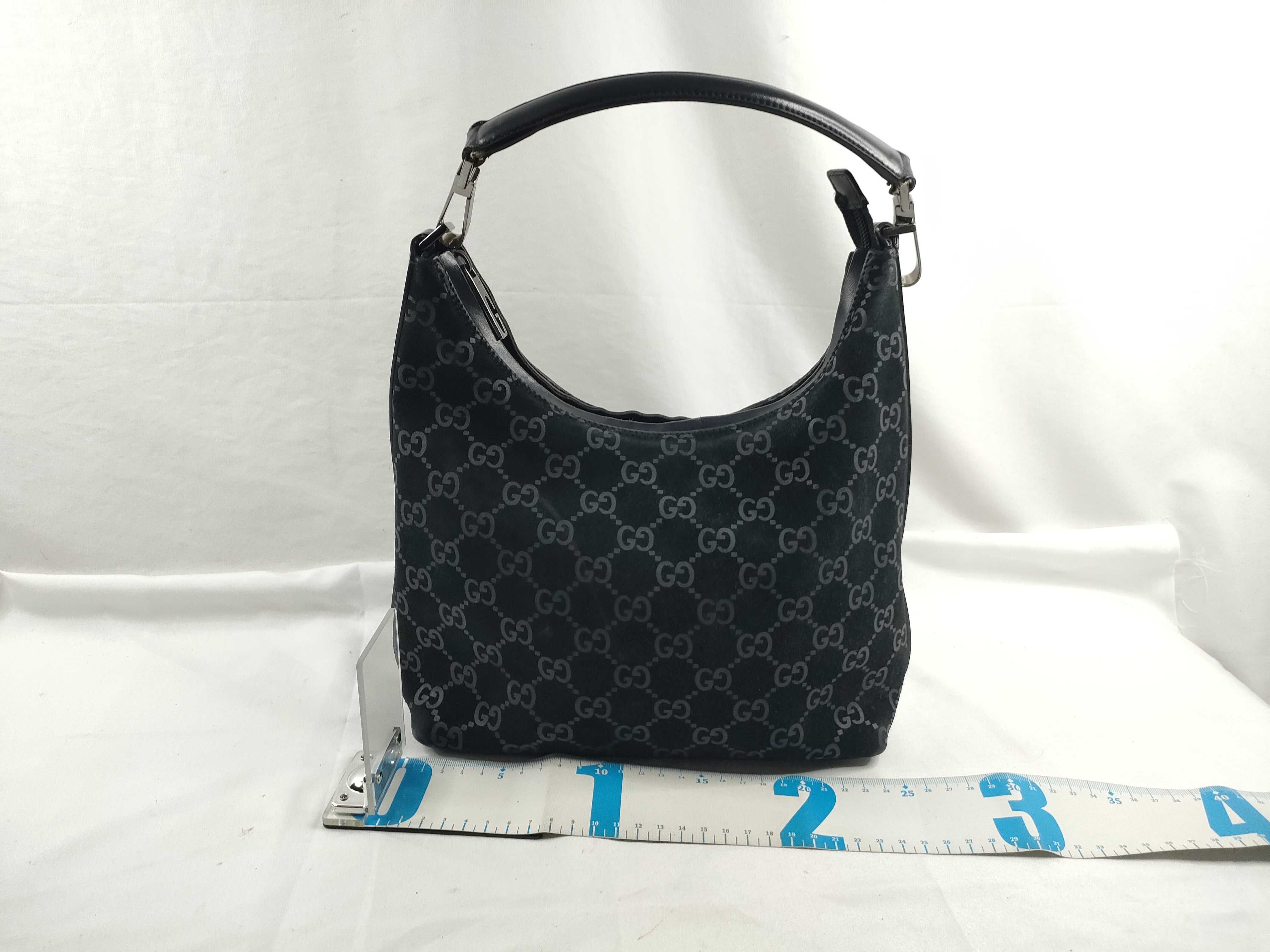 One-Shoulder Bag, Suede, Black Shoulder Bag — view 2