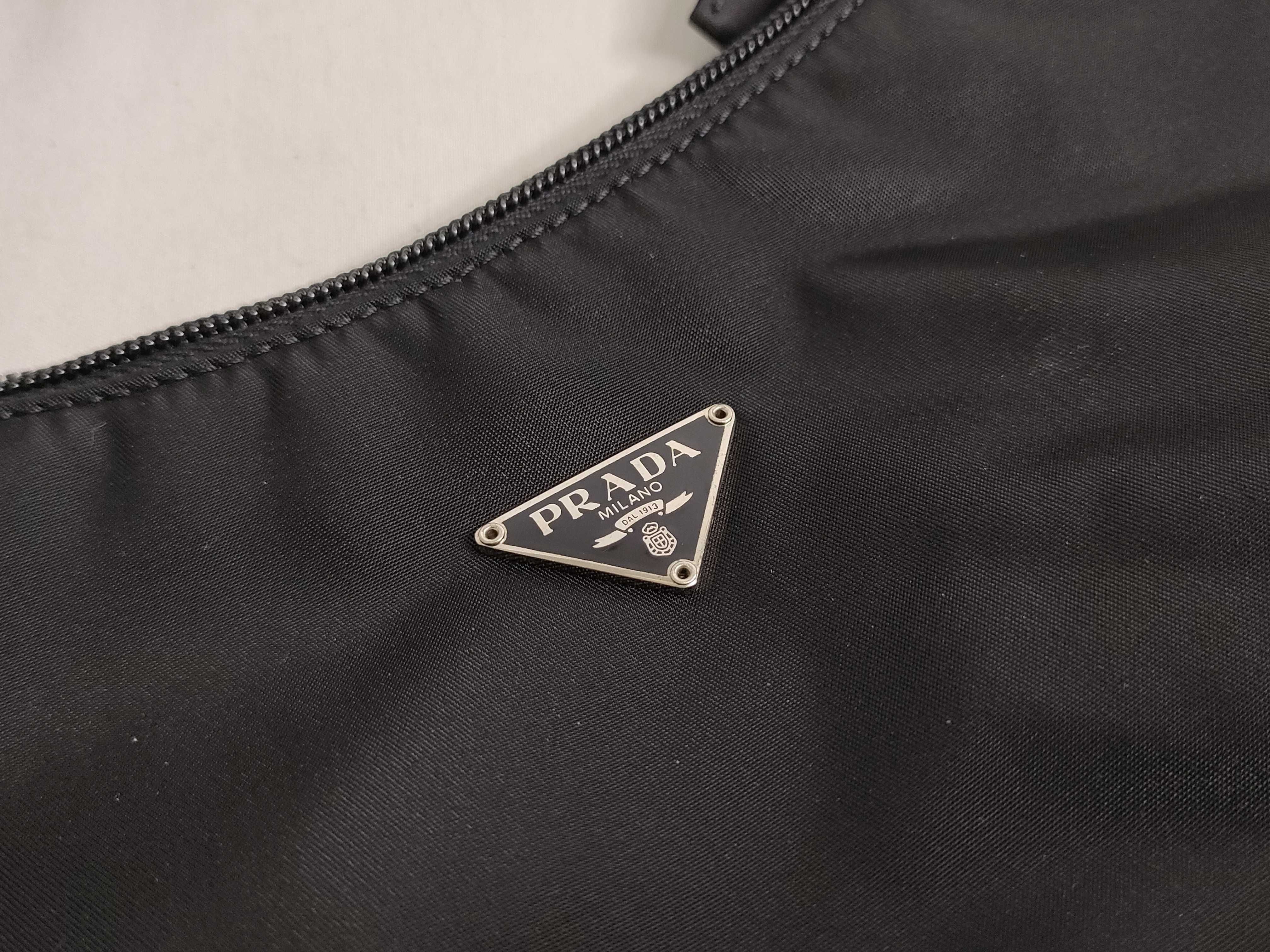 Nylon Prada Nylon Triangle Logo Handbag — view 13