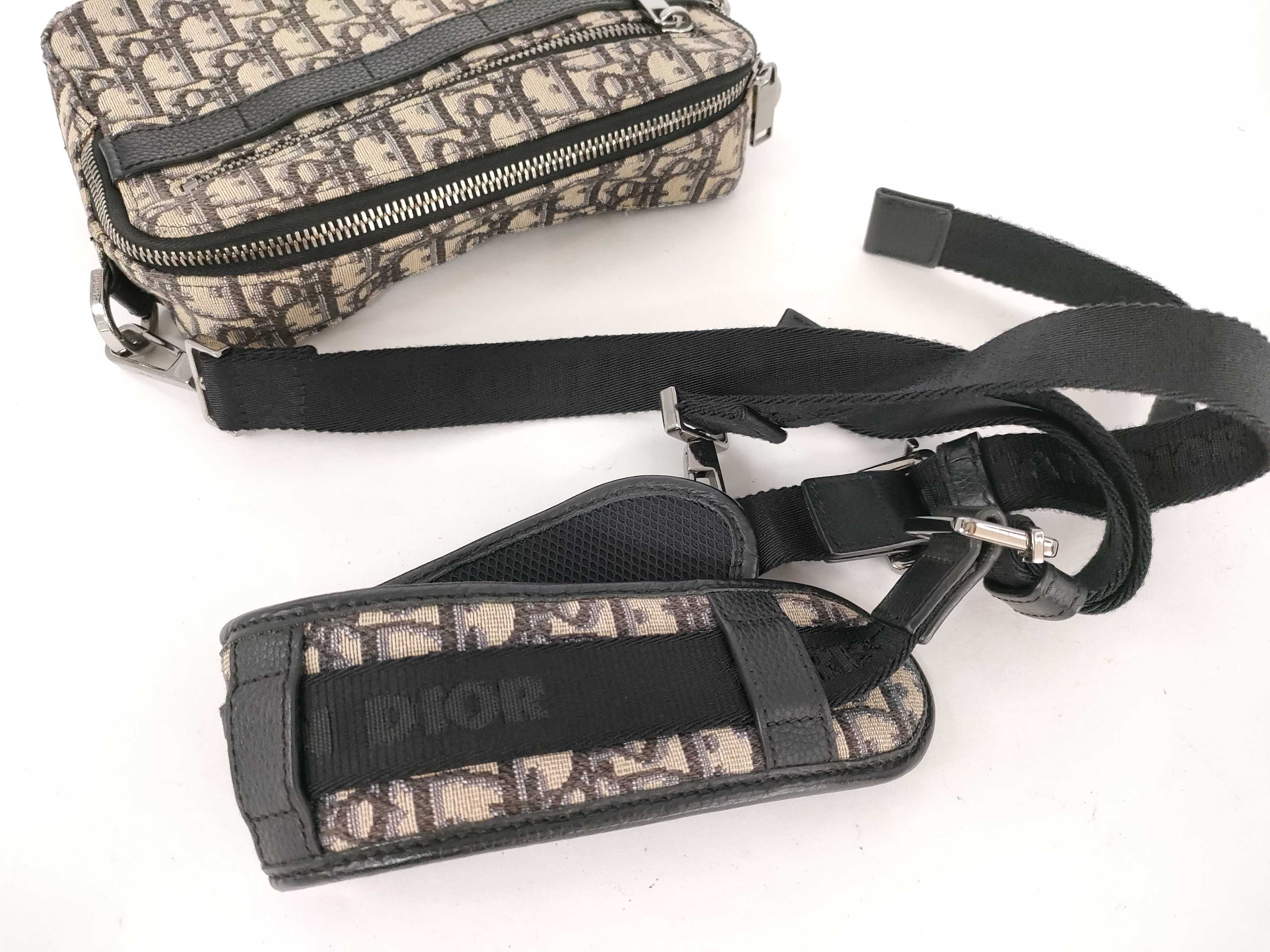 Trotter Oblique Shoulder Bag, Black — view 3