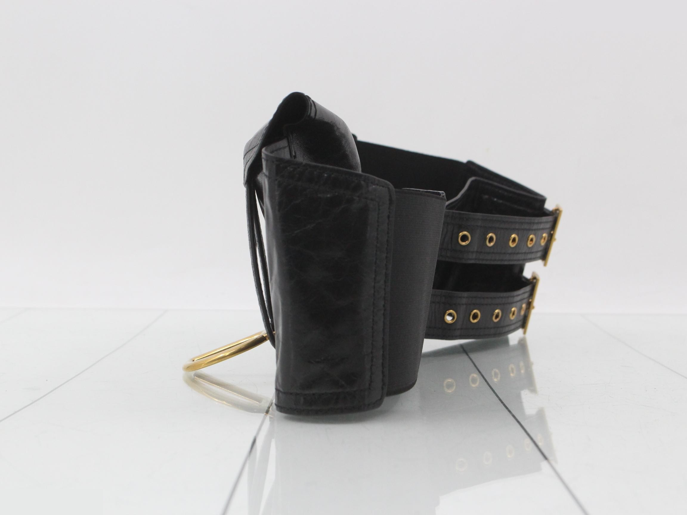 Unused saddle leather belt bag — view 3