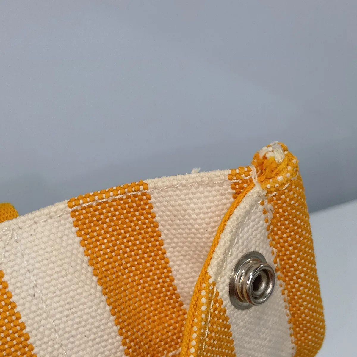 Cannes PM Canvas Orange x Beige Silver Hardware — view 15