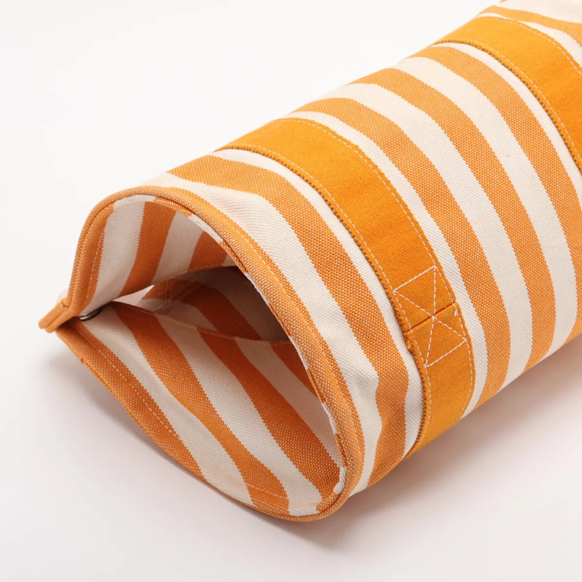 Cannes PM Canvas Orange x Beige Silver Hardware — view 4