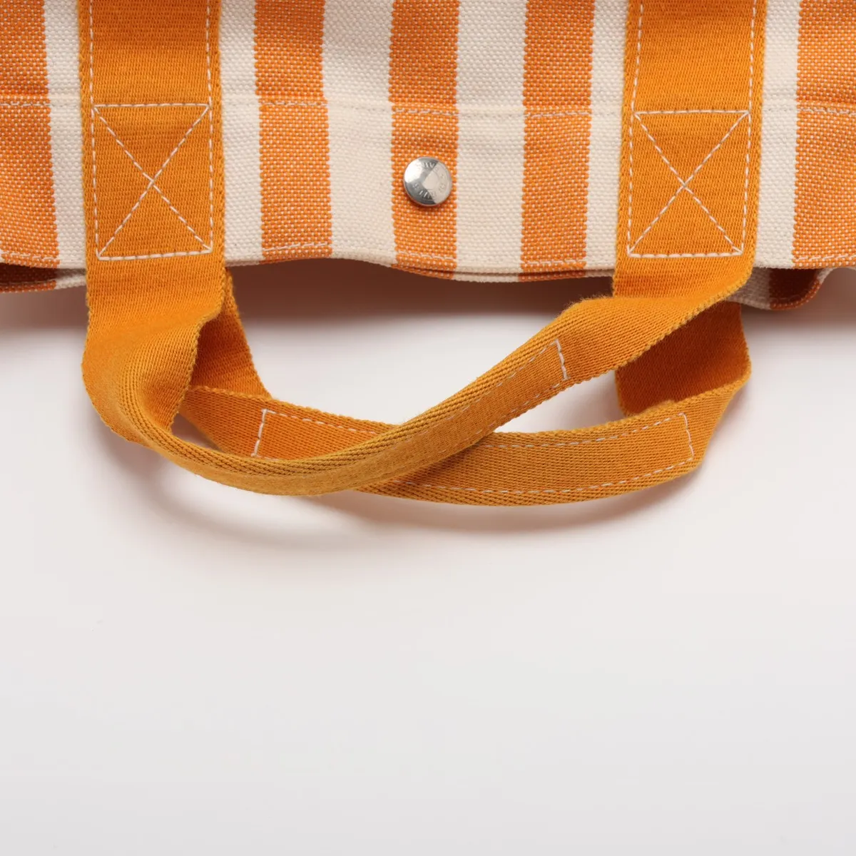 Cannes PM Canvas Orange x Beige Silver Hardware — view 5