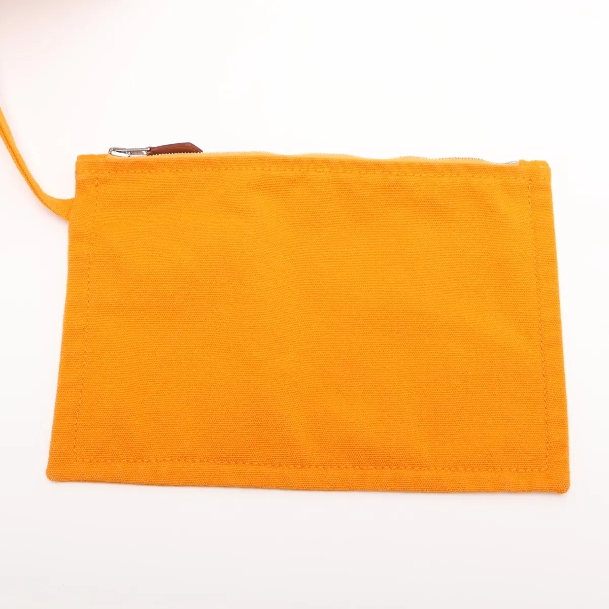 Cannes PM Canvas Orange x Beige Silver Hardware — view 10