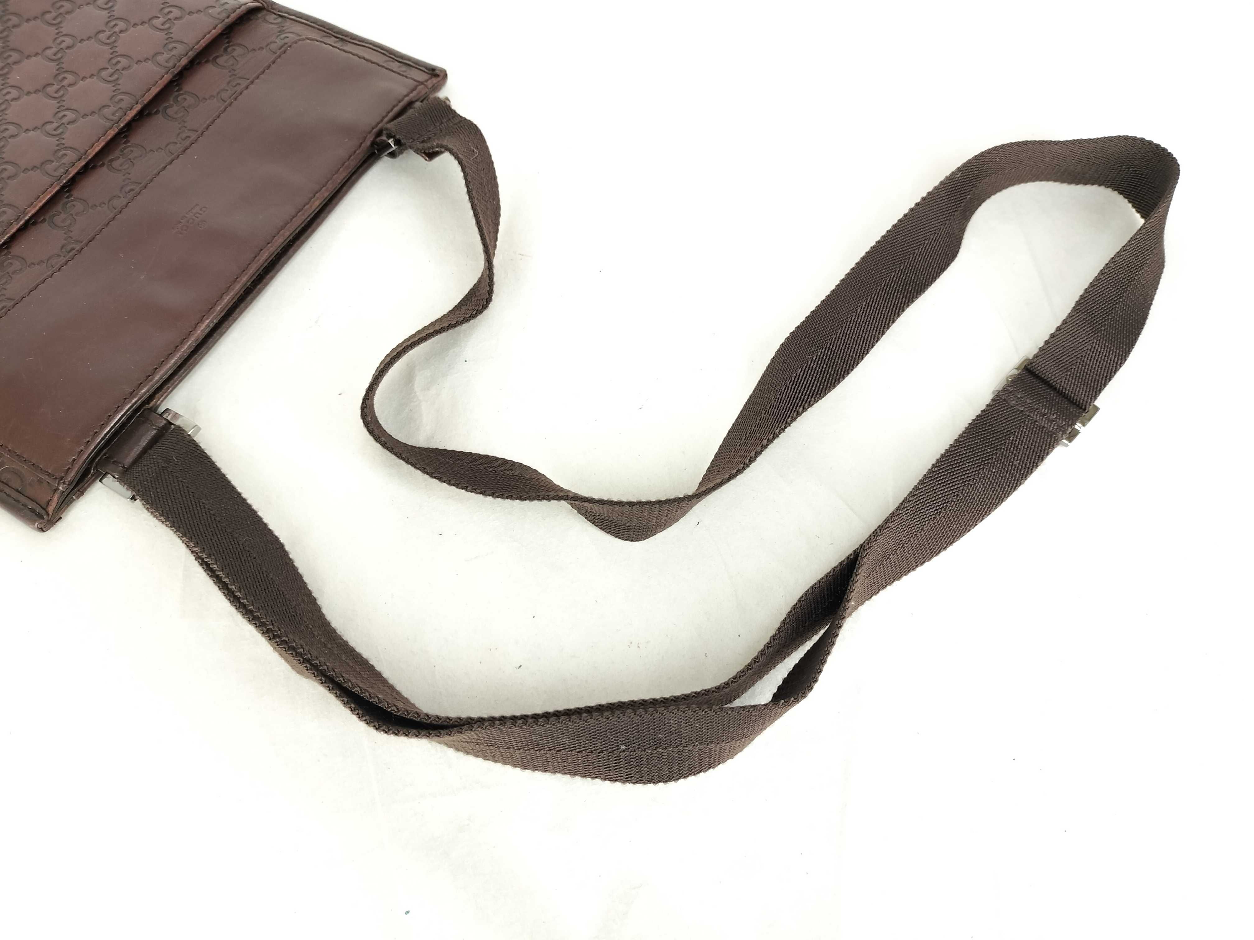 Guccissima Shoulder Bag, Gucci Shoulder Bag, GG Shima Leather, Crossbody, Brown Shoulder Bag — view 3