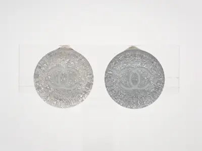 Round earrings, silver, Coco Mark, SV 00A