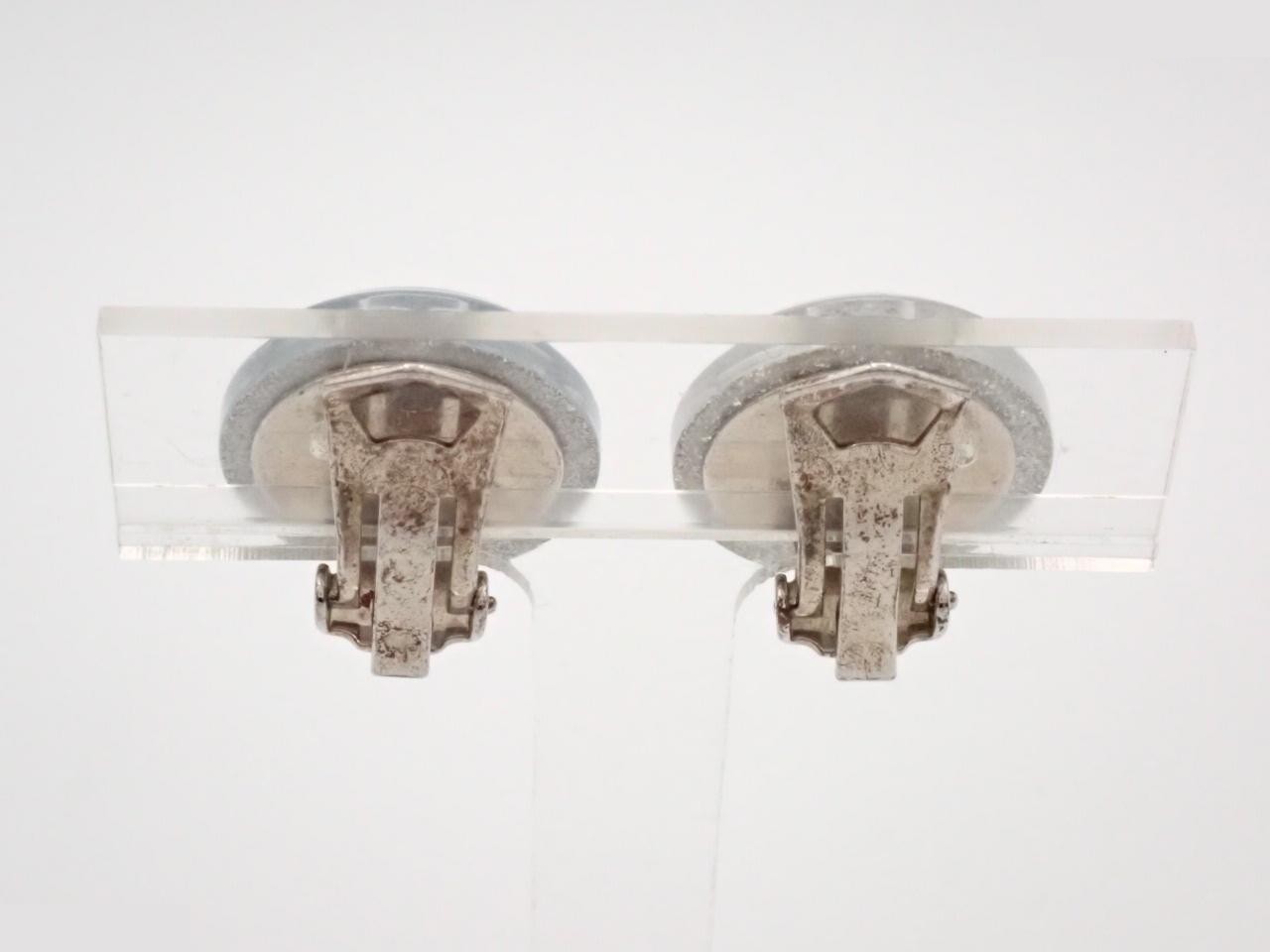 Round earrings, silver, Coco Mark, SV 00A — view 2