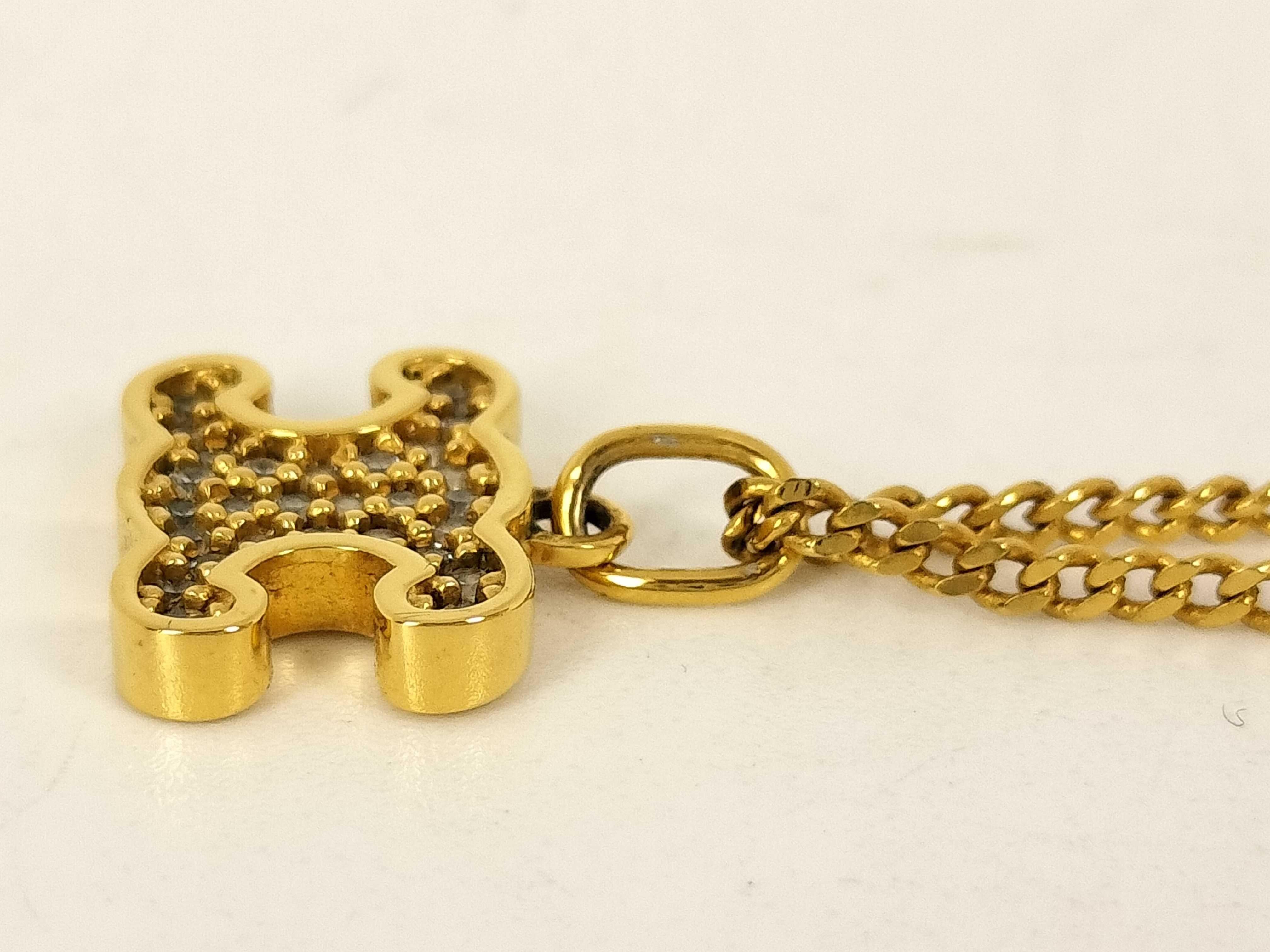 Triomphe Rhinestone Necklace Gold Necklace — view 3
