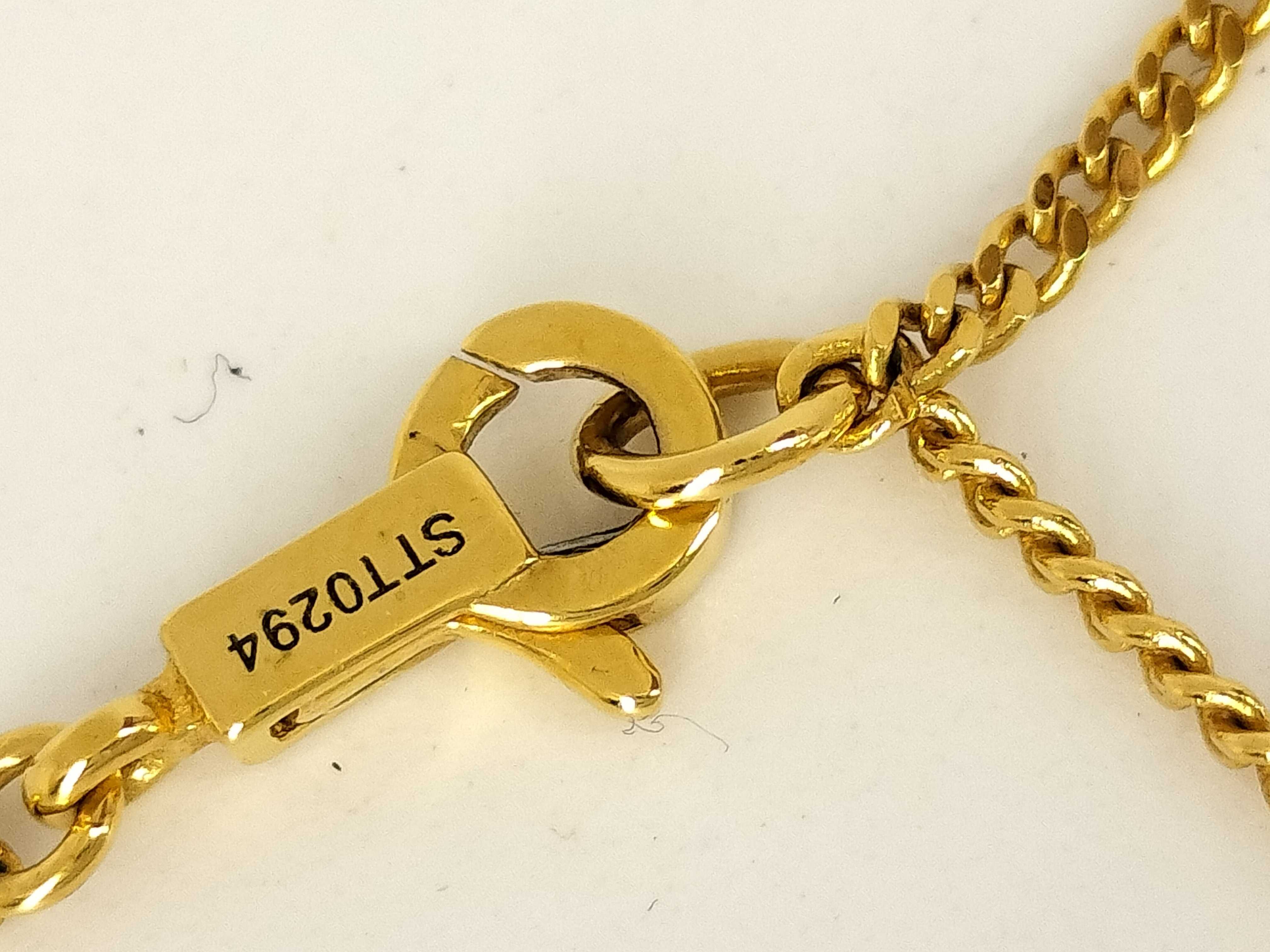 Triomphe Rhinestone Necklace Gold Necklace — view 4