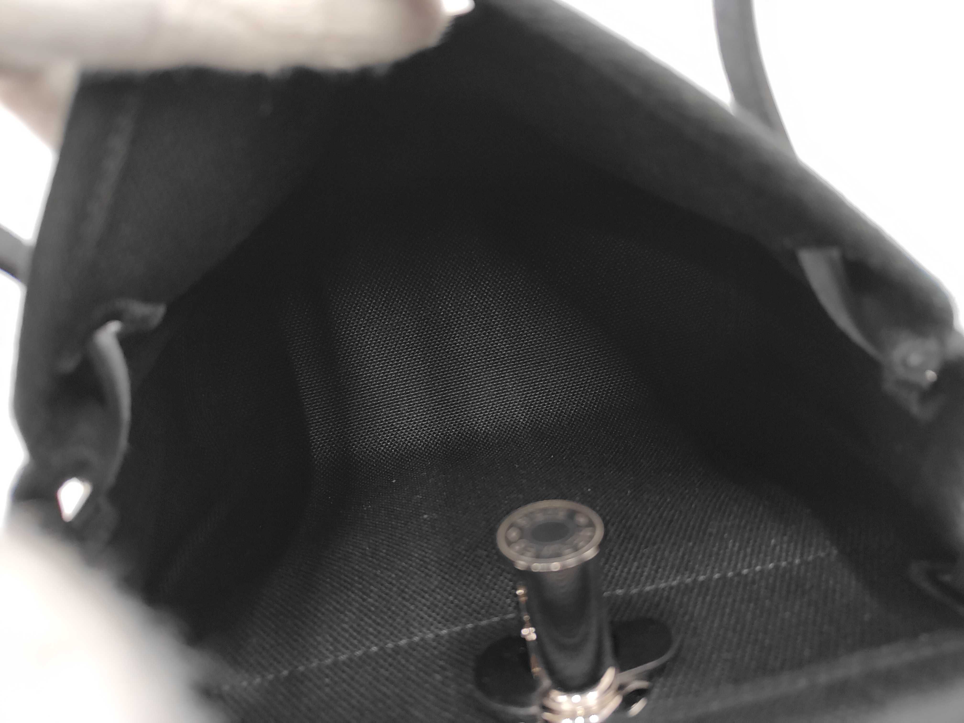 Herbag Zip Mini Black Toile/Vache Hunter Silver Hardware G Stamp Handbag — view 8