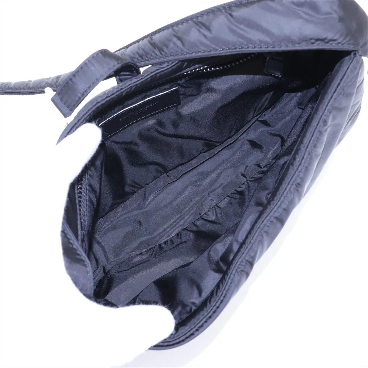 LE 5 A 7 Nylon x Leather Shoulder Bag, Black, 733294 — view 6