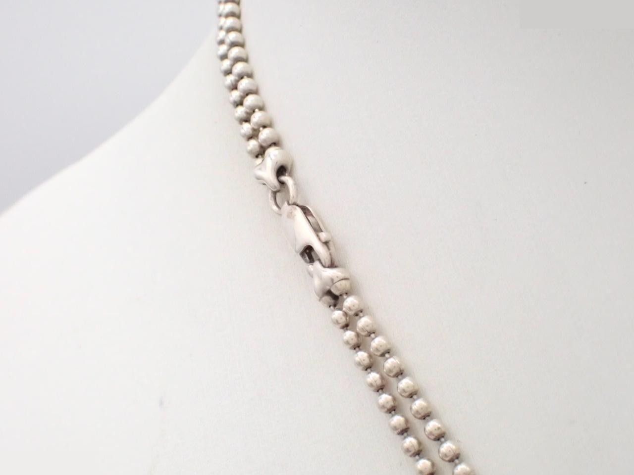 925 Sterling Silver Necklace, Plate, Chain (approx. 52cm), 23.6g — view 2