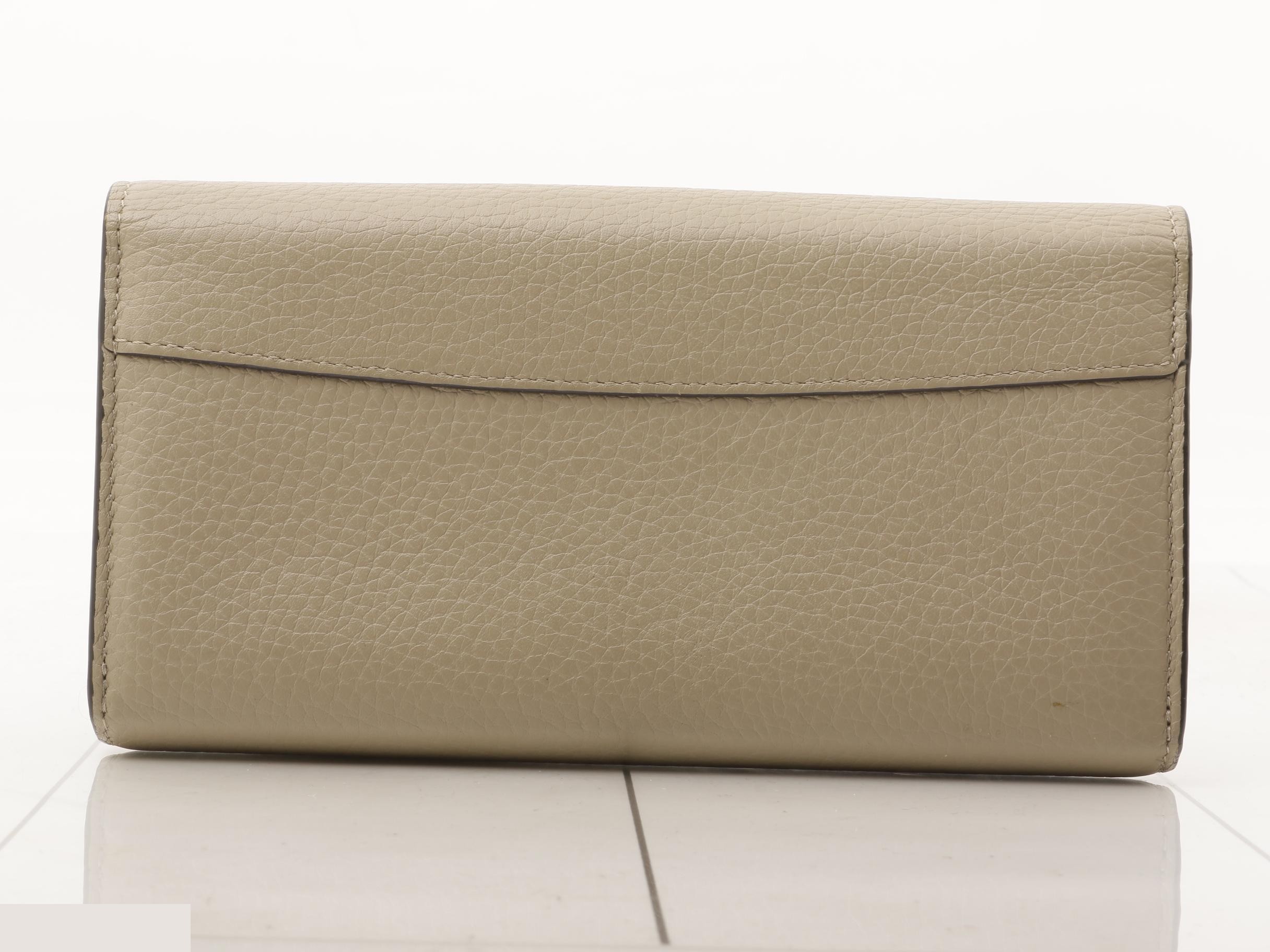 Portefeuille Capucines, Taurillon Leather, Galet — view 2