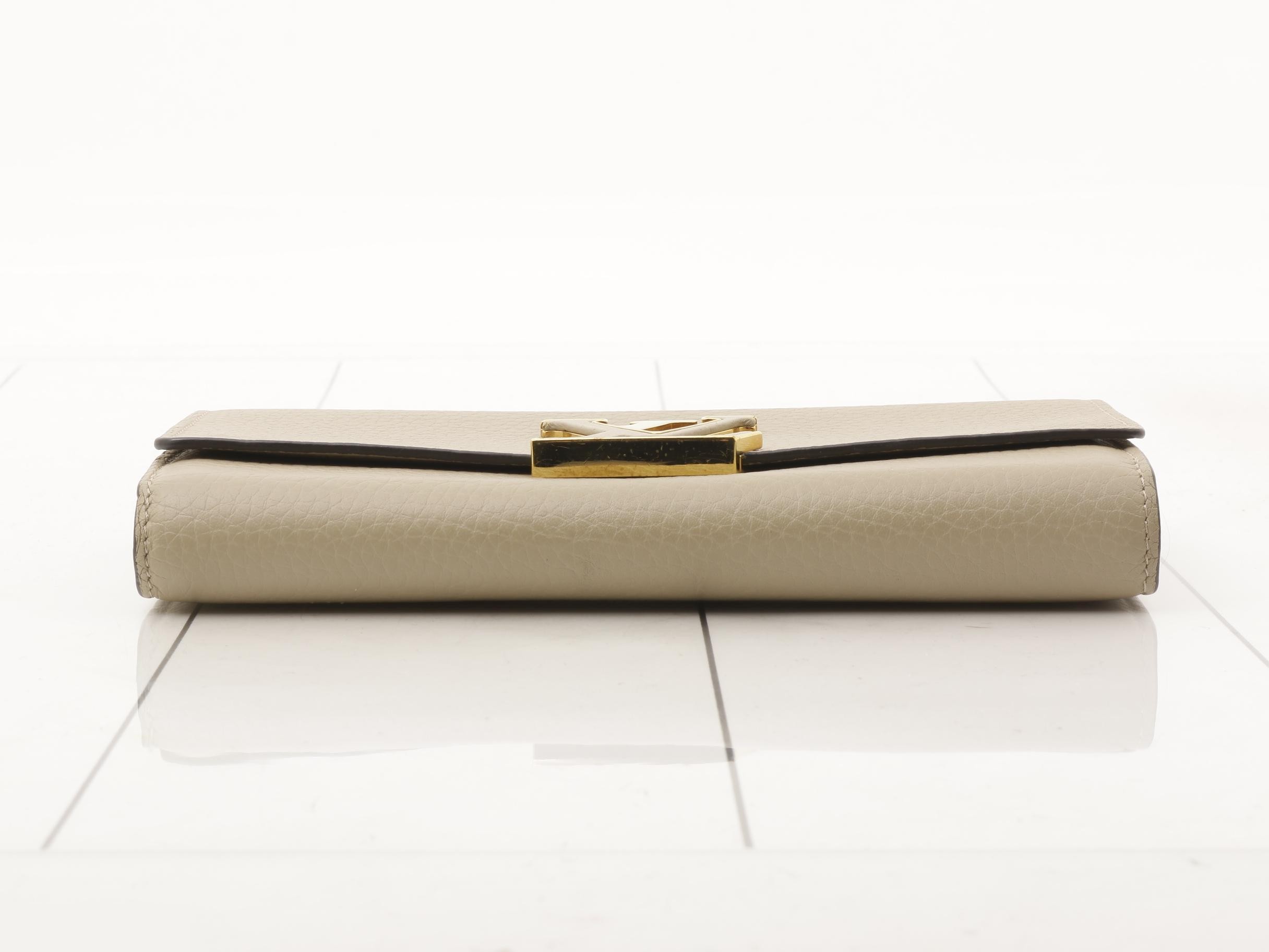 Portefeuille Capucines, Taurillon Leather, Galet — view 3