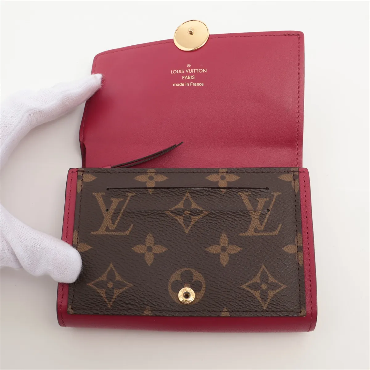 Monogram Portefeuille Flore Compact M64588 SP0240 Fuchsia Compact Wallet — view 3