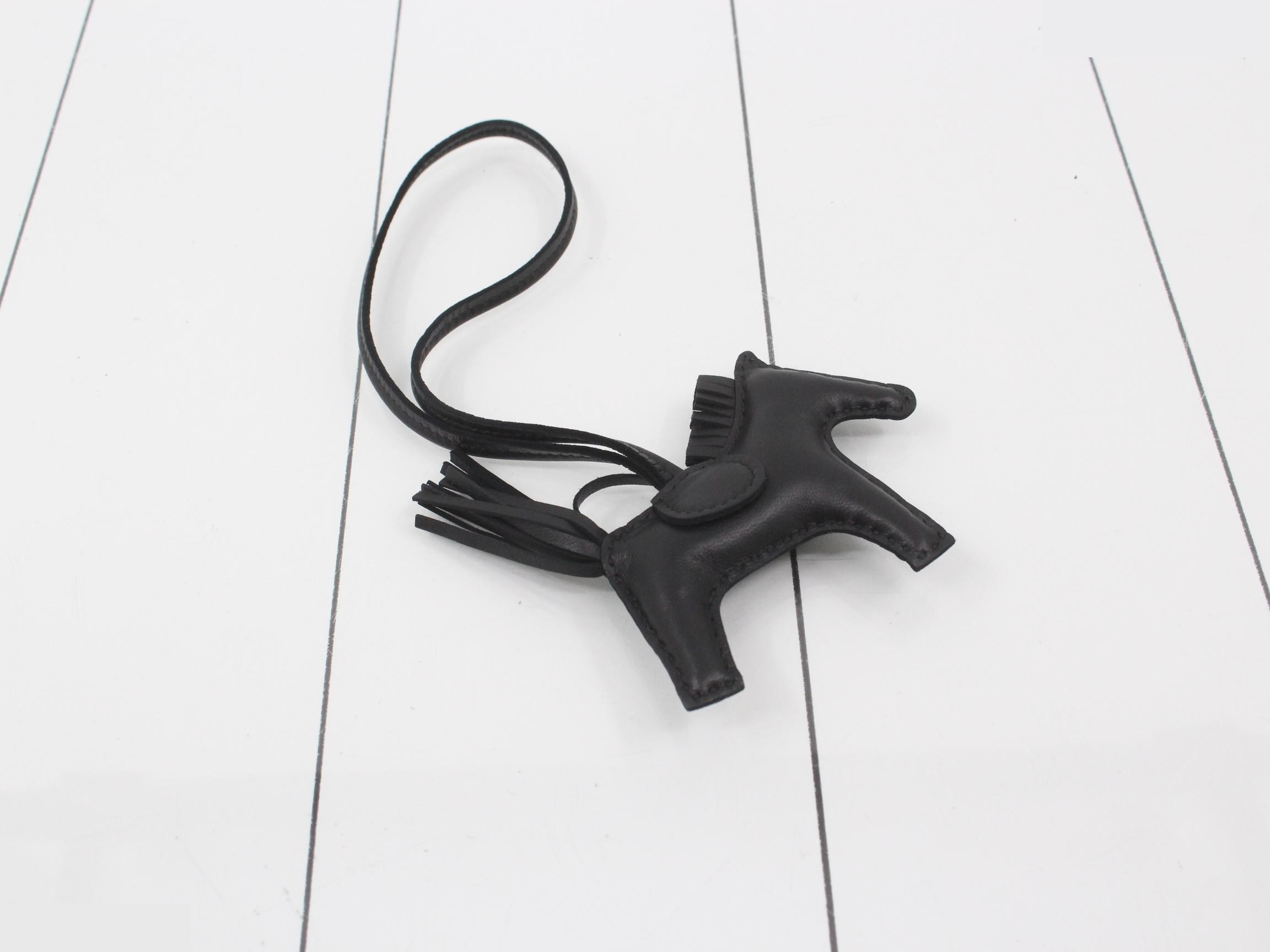 Rodeo Charm PM G Stamp Agneau Milo Unused Black — view 2