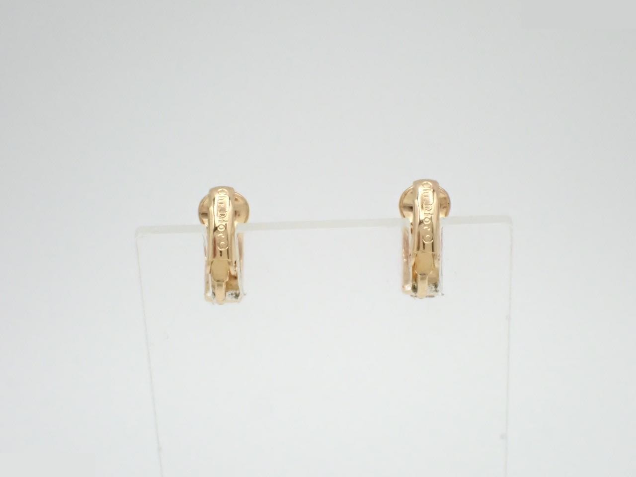 Gold-plated rhinestone earrings — view 2