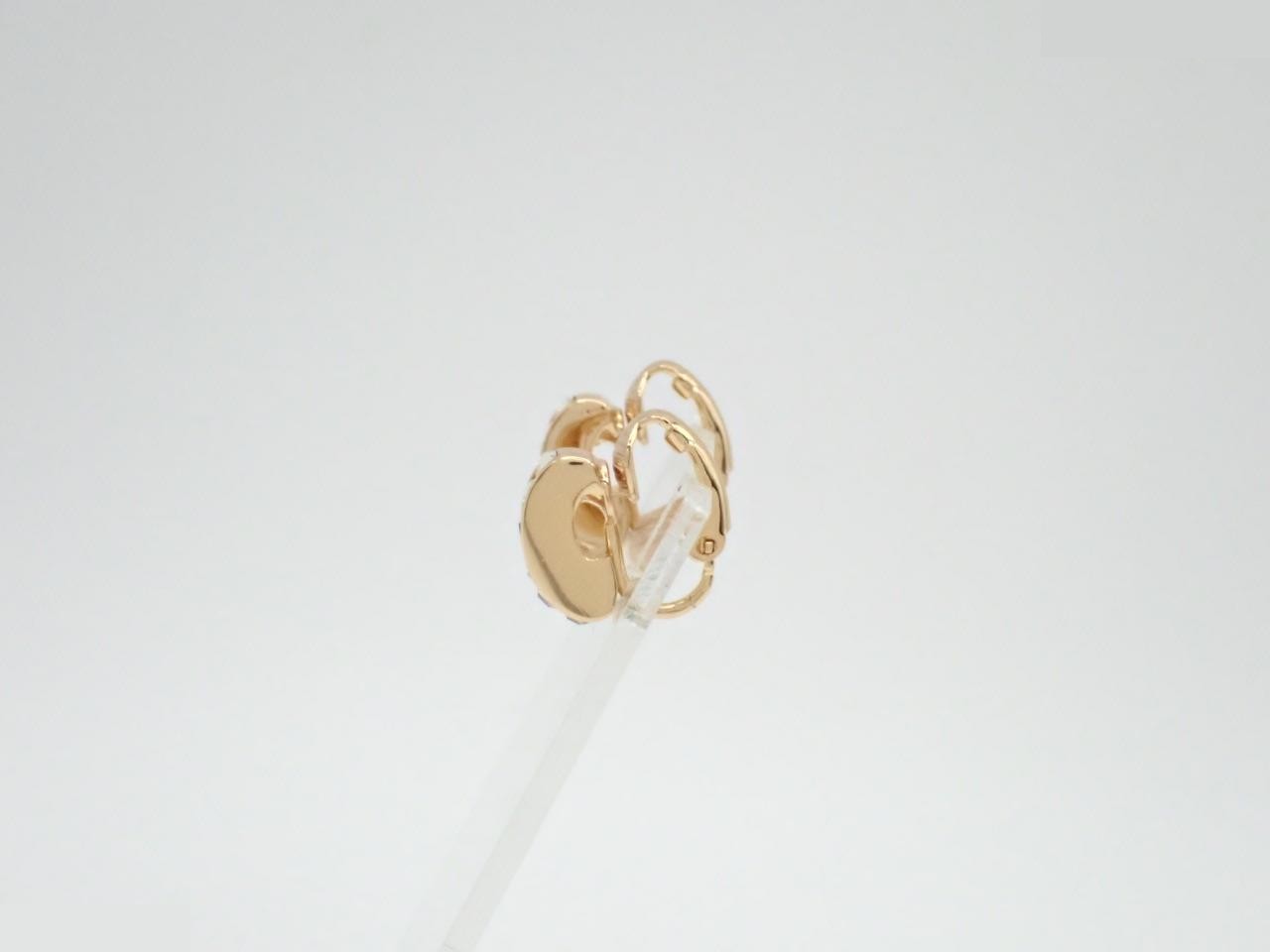 Gold-plated rhinestone earrings — view 3