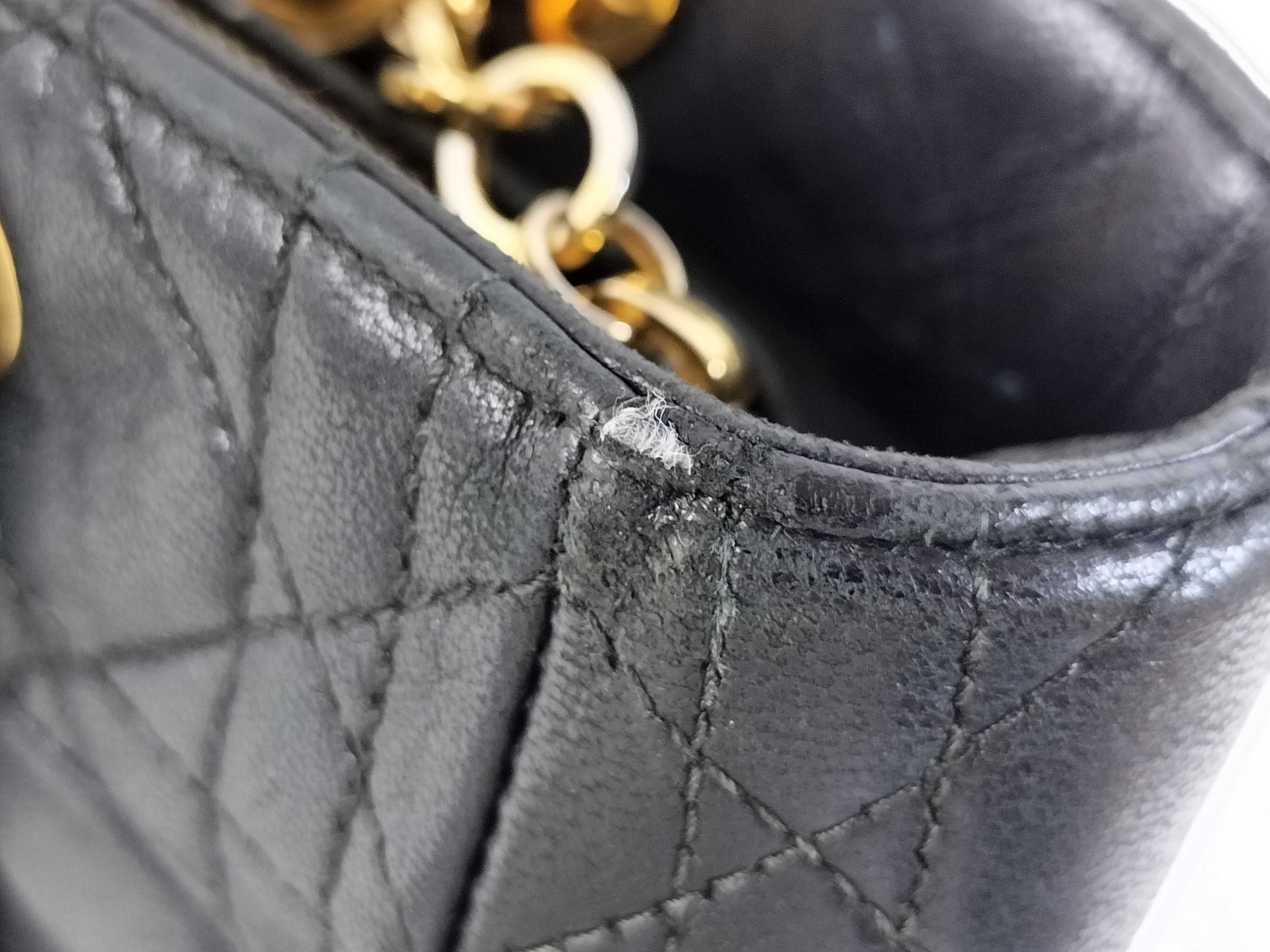 Lady Dior Cannage Medium Black Handbag — view 15