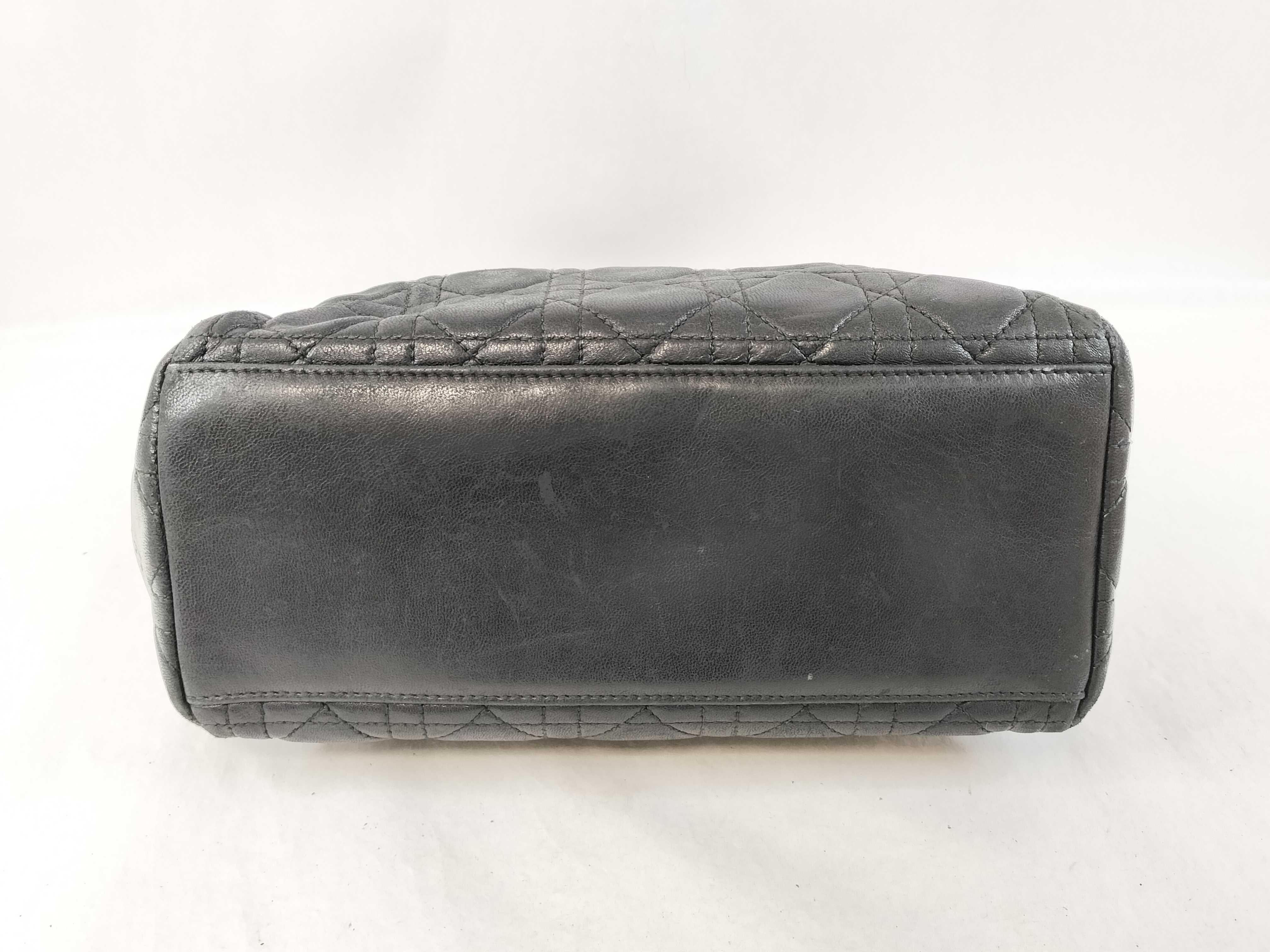 Lady Dior Cannage Medium Black Handbag — view 7