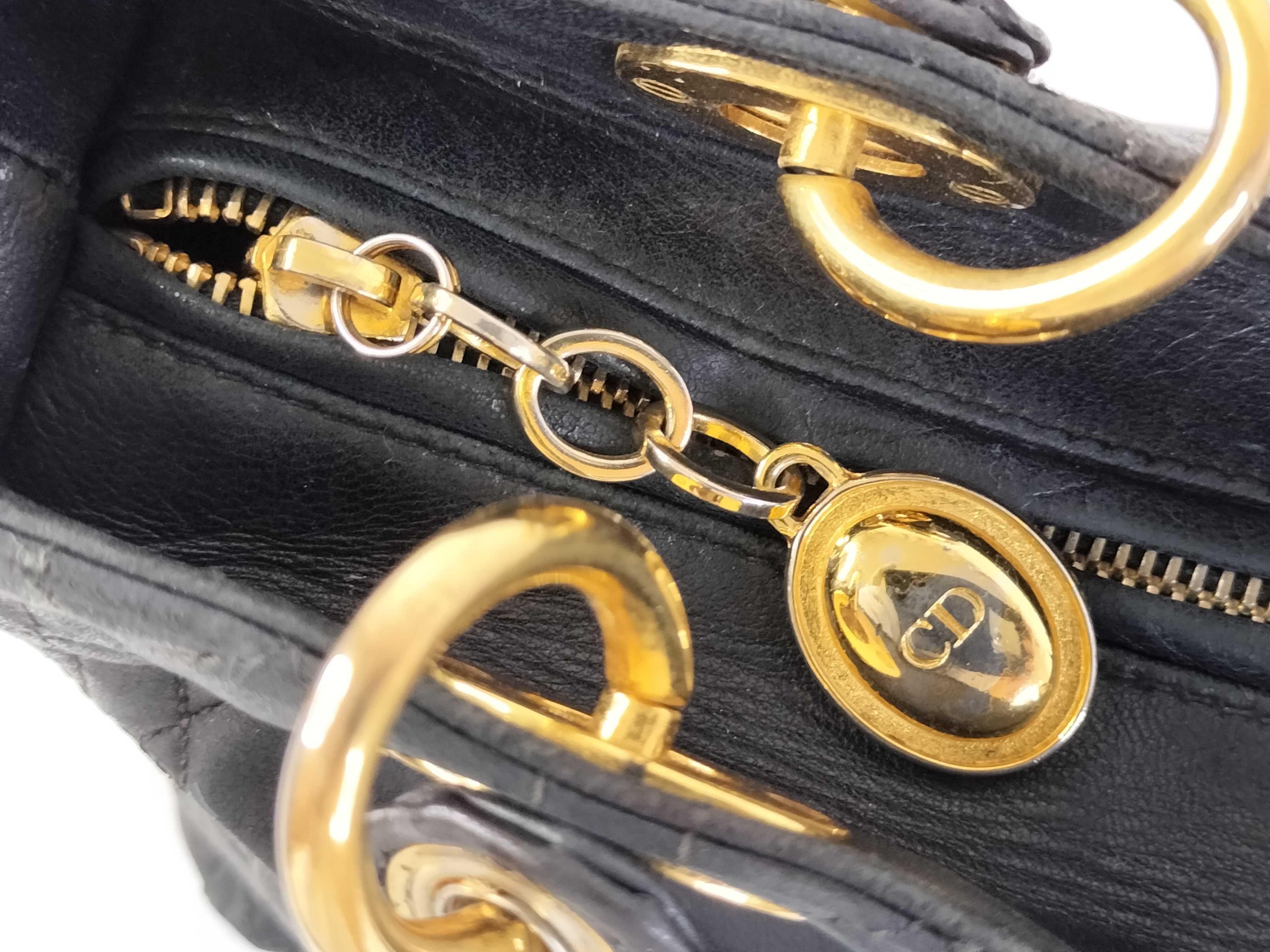Lady Dior Cannage Medium Black Handbag — view 9