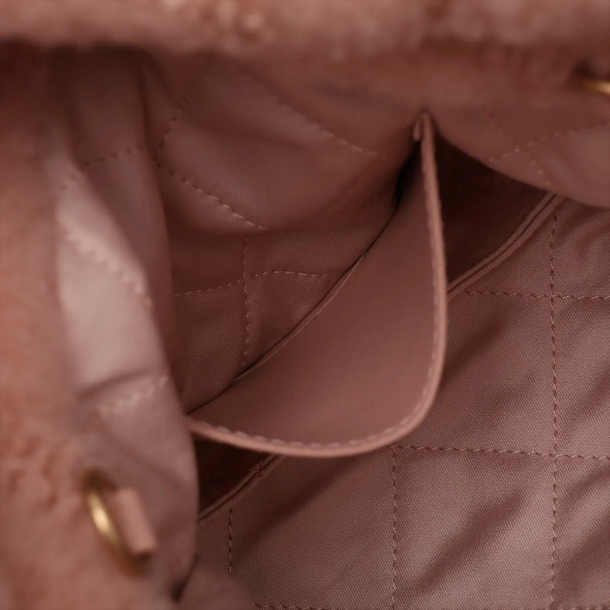 [Individually packaged] Chanel 22 Mini Boa Chain Shoulder Bag, Pink Beige, Gold Hardware, H7XP0LX3, Random Plate, AS3980 — view 9