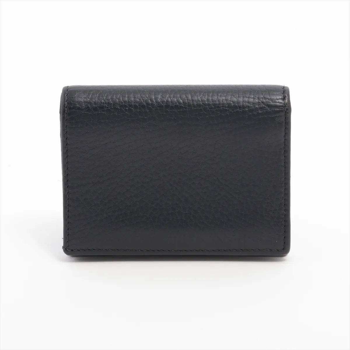 Double G 456126 Leather Compact Wallet Black — view 2
